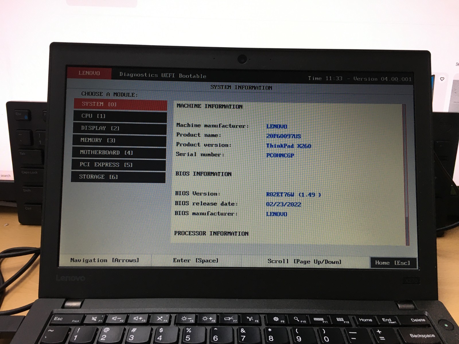 Lenovo ThinkPad X270 12.5″ (i7-6600U @2.60GHz 16GB RAM 256GB M2