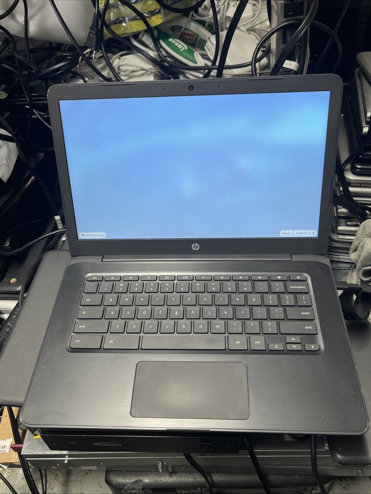 Lot of 20 HP Chromebook 14A G5 4GB RAM 32GB eMMC AMD CPU Good Battery + Adapter