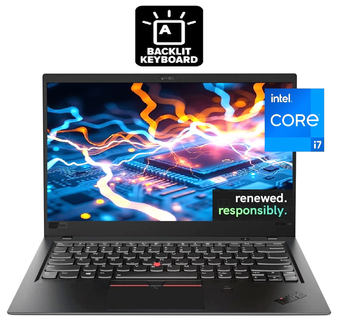 14″ Lenovo X1 Carbon Laptop: Intel i7 up to 4.00 GHz! 8GB RAM – 256GB NVME SSD!