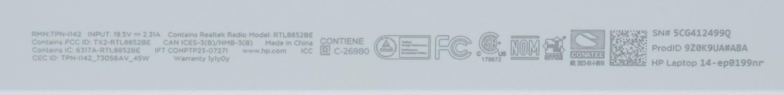 HP Laptop 14-ep0199nr Core i7-1355U 1.7GHz 16GB 512GB 14″ W11H