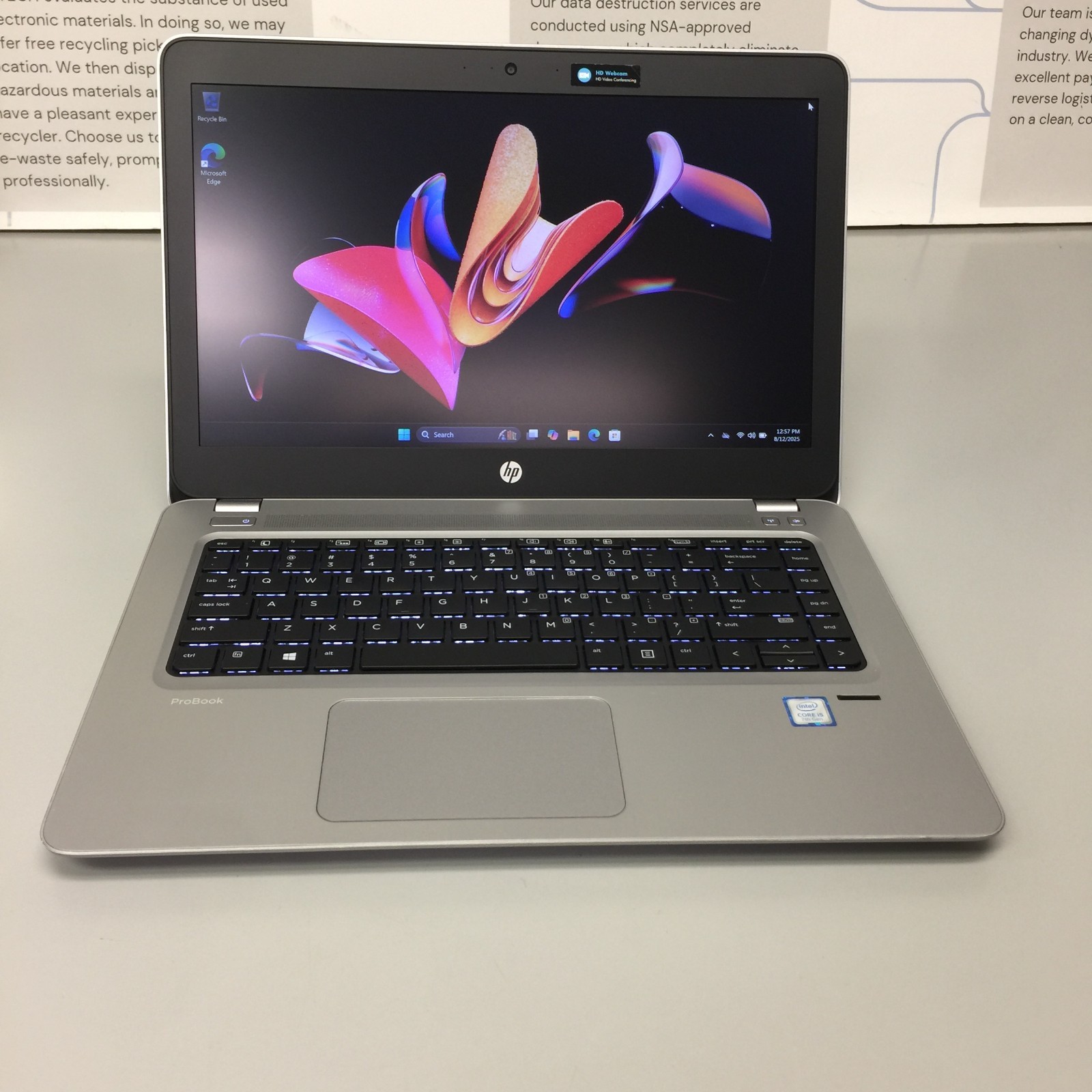 HP ProBook 440 G4 14″ Core i5 7th gen 2.50GHz, 8 GB RAM 256 GB SSD WIN 11 PRO