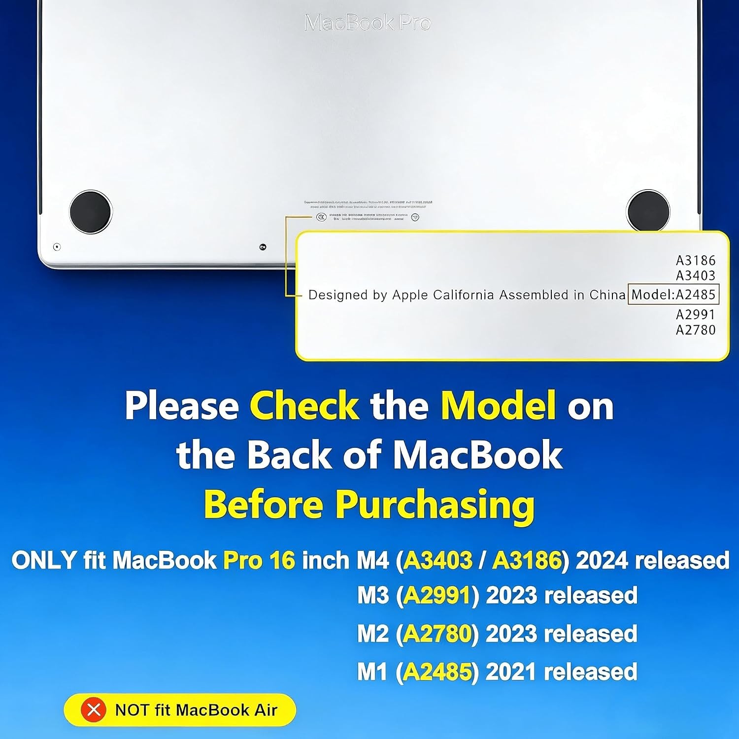 Ultra Thin Case for MacBook Pro 16 inch M5 2026-2021 M4 M3 M2 M1 Pro/Max Chip