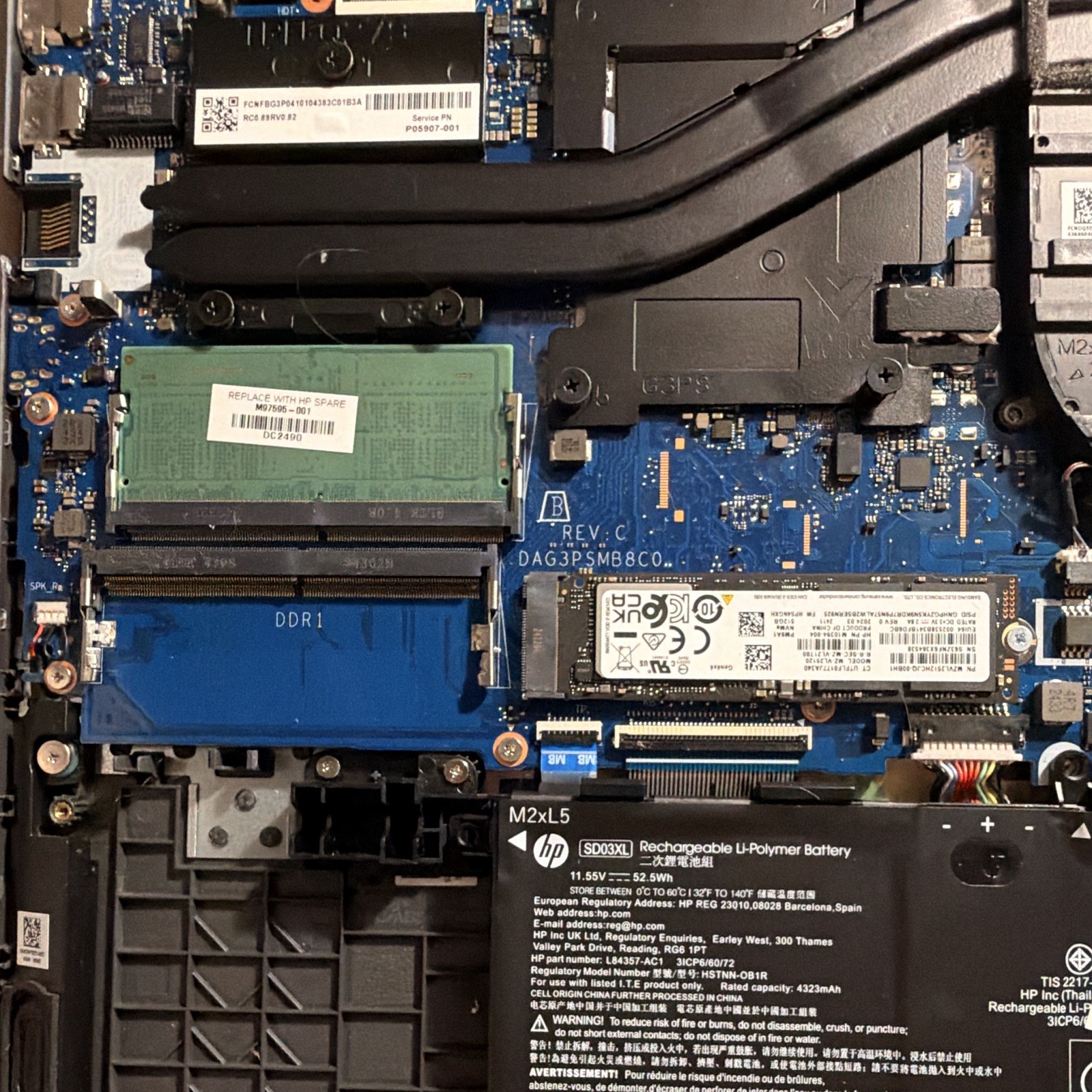 HP Victus 15, Ryzen 5 7535HS 512GB RX6550M screen not working better than 3050