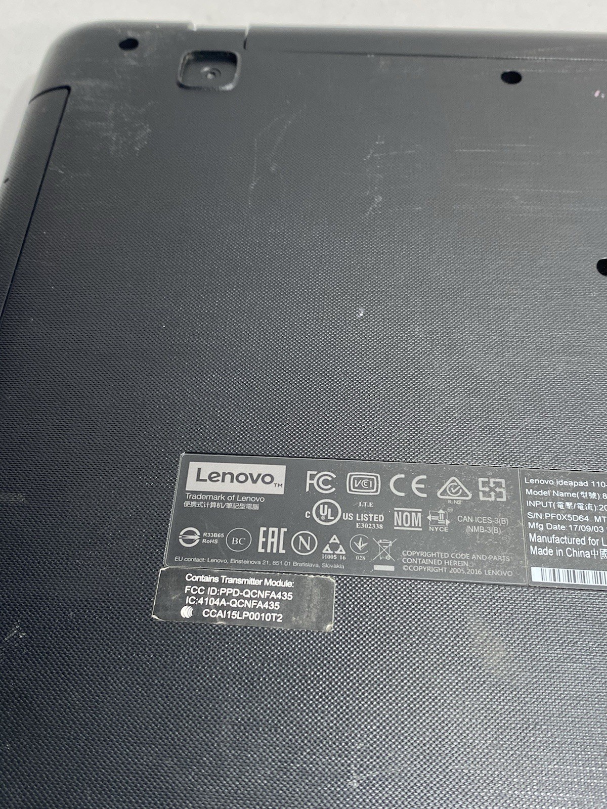 Lenovo IdeaPad 110-15ACL 15.6″ Laptop – As Is – Read Notes