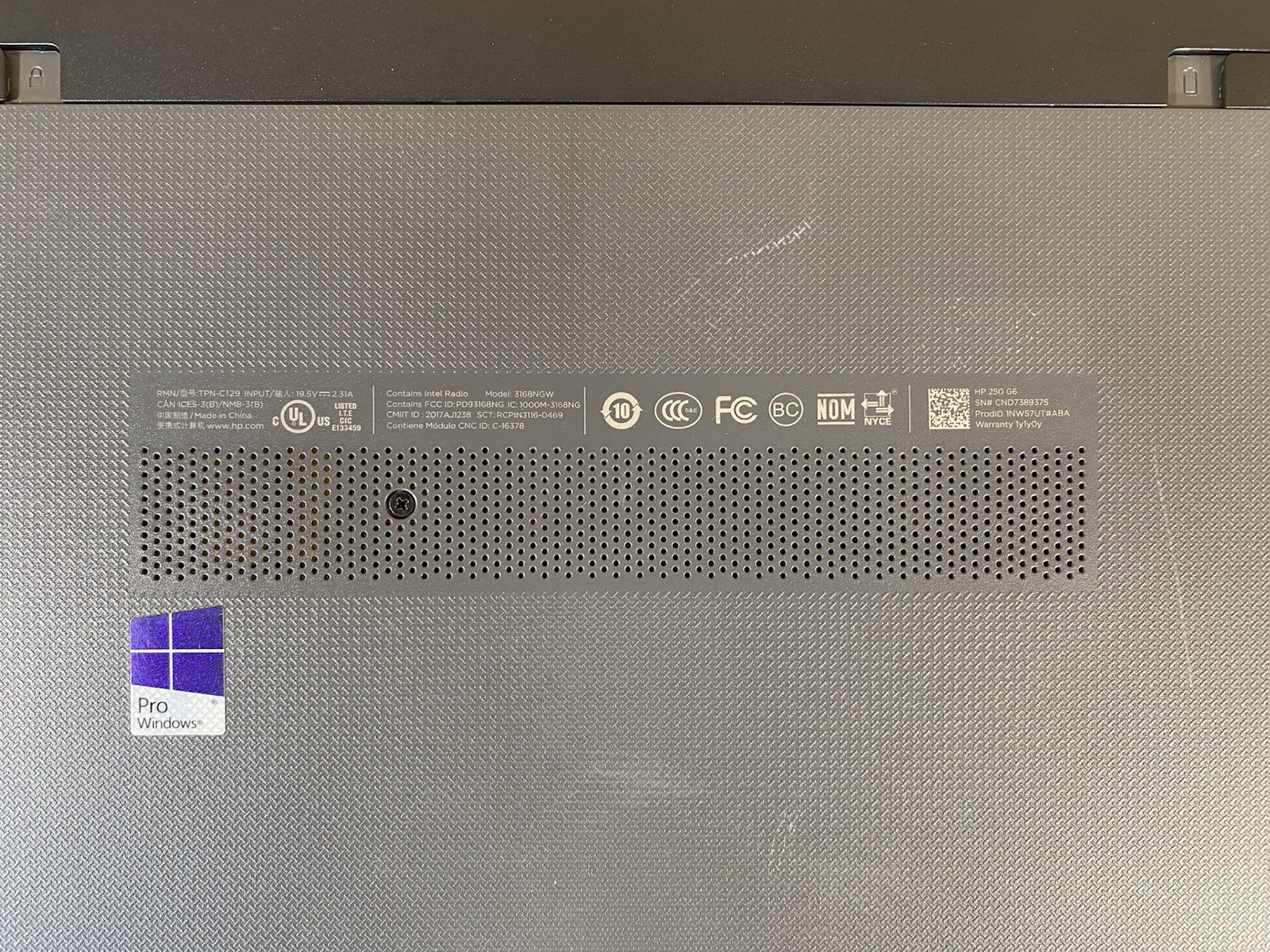 HP 250 G6 Core i5-7200U 2.5 GHz/ 8 GB RAM /256 Gb SSD /Win 10 Pro