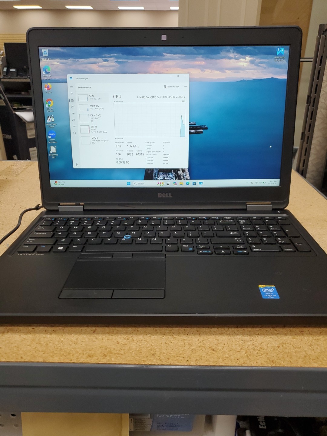 Dell Latitude E5550 500GB SSD, i5-5300U 2.2GHz, 8GB Ram) Laptop 050526-1
