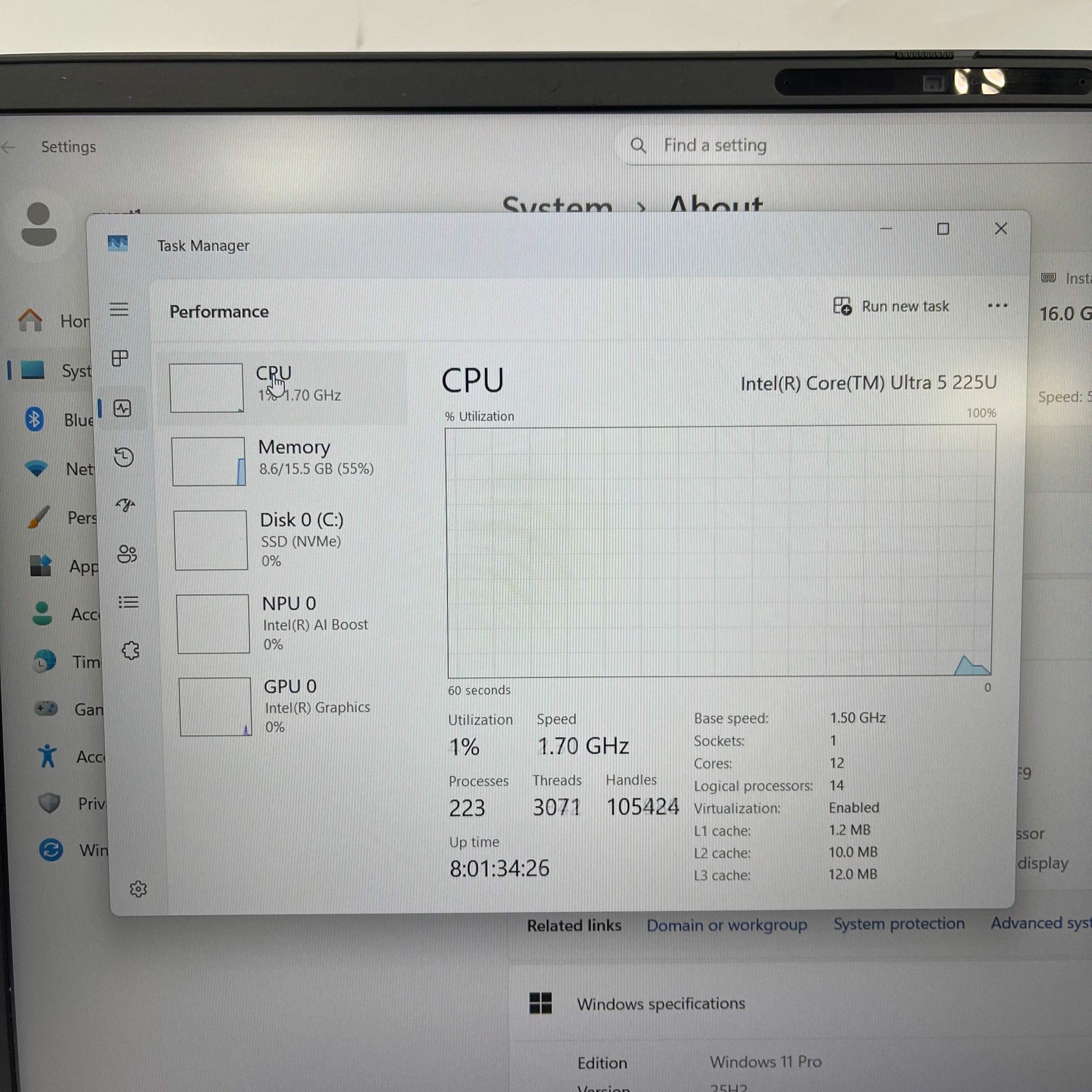 Dell Pro 16 PC16250 16″ Core Ultra 5 225U 1.5GHz 16GB RAM 512GB SSD