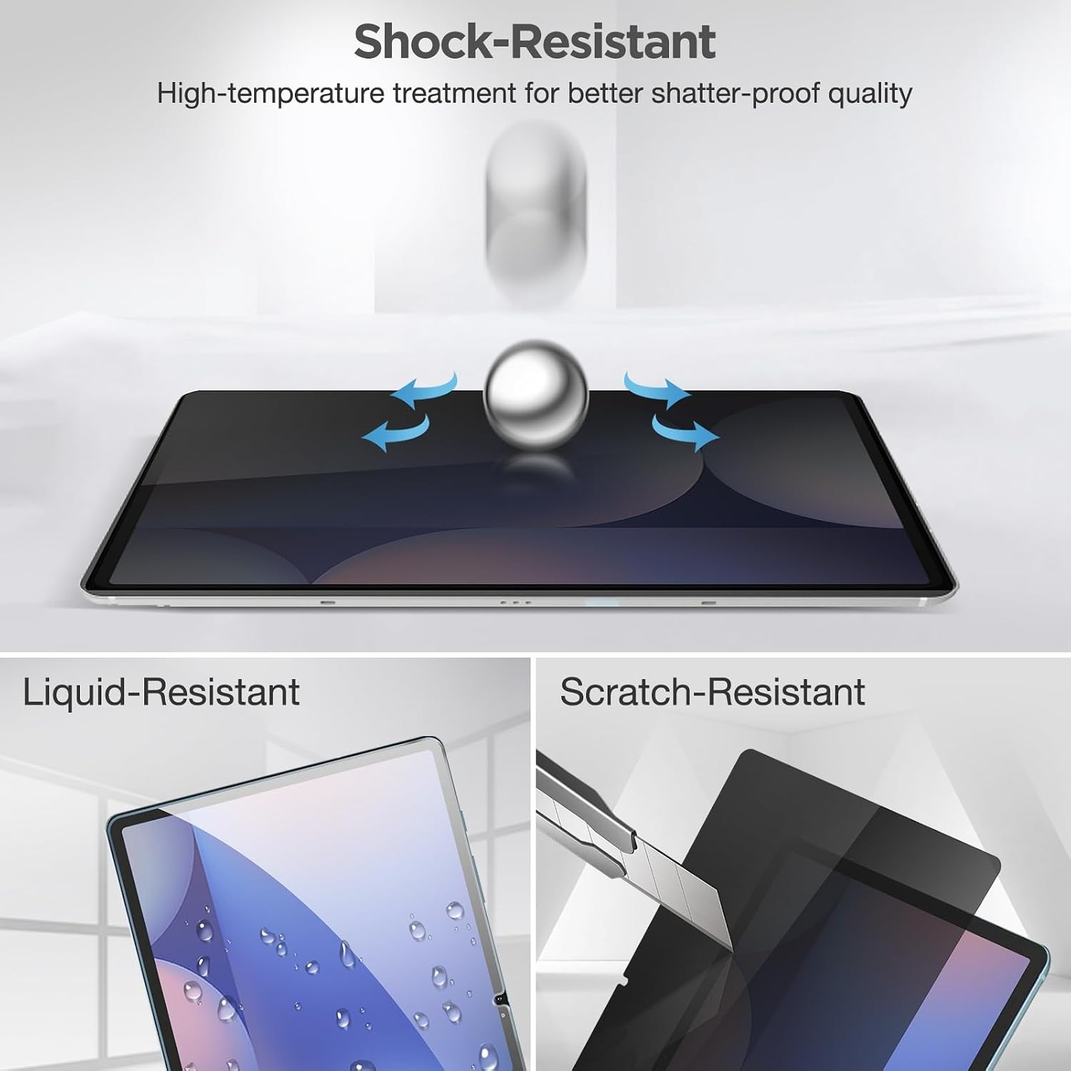 Privacy Screen Protector for Galaxy Tab S10 Plus/S9 FE Plus/S9 Plus 12.4 Inch