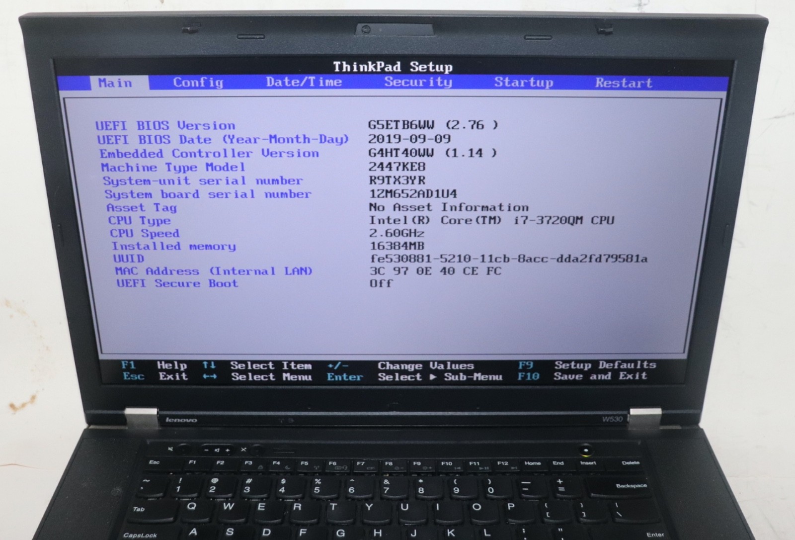 Lenovo ThinkPad W530|Core i7@2.60 GHz|16GB RAM 256SSD|WIN 10. PROF|NVIDIA|WiFi