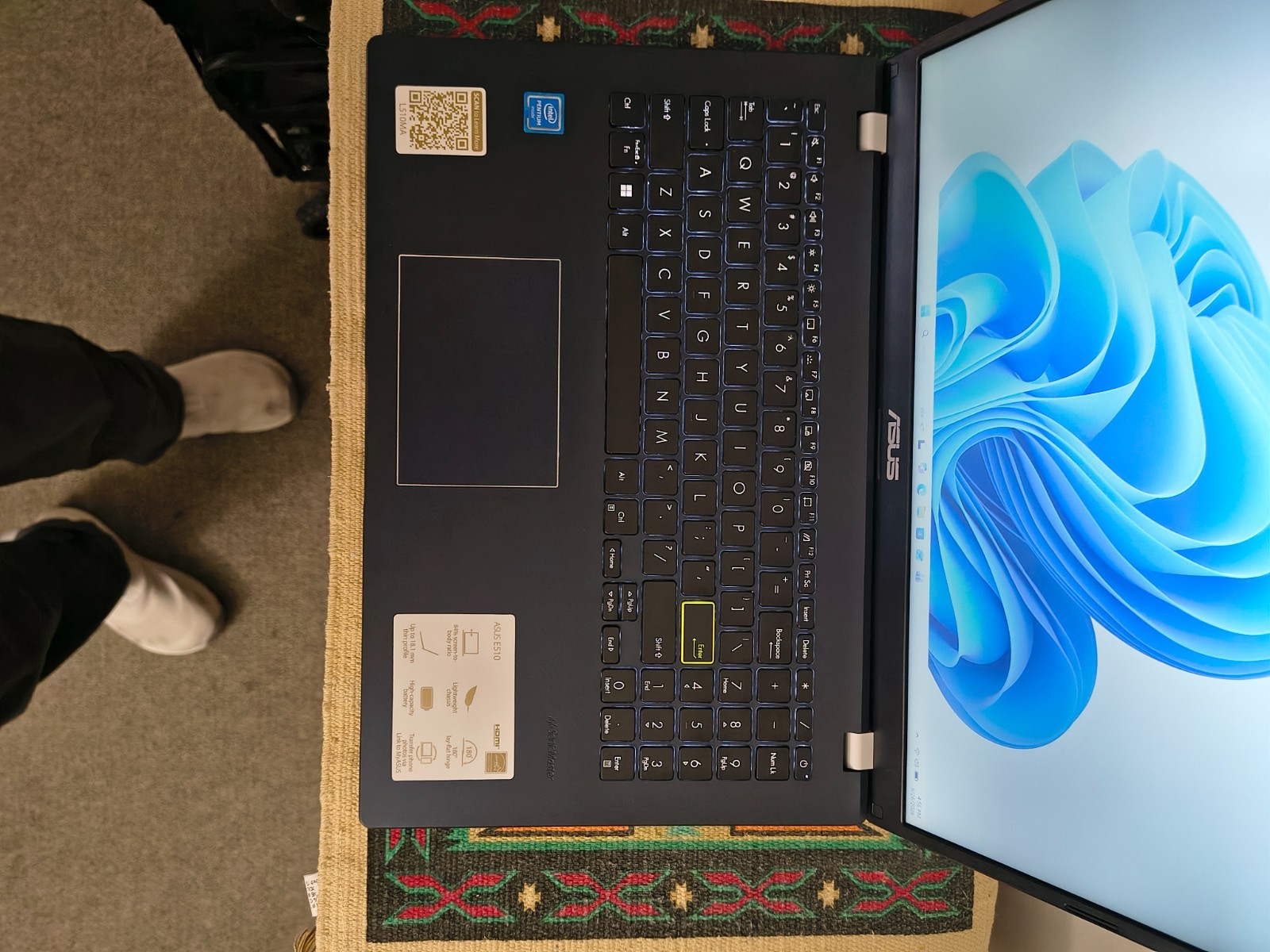 15.3″ ASUS L510M 4Core Pentium @1.1GHz 4GB 250GB NVMe SSD+128GB eMMC Wn11Hm BkLT