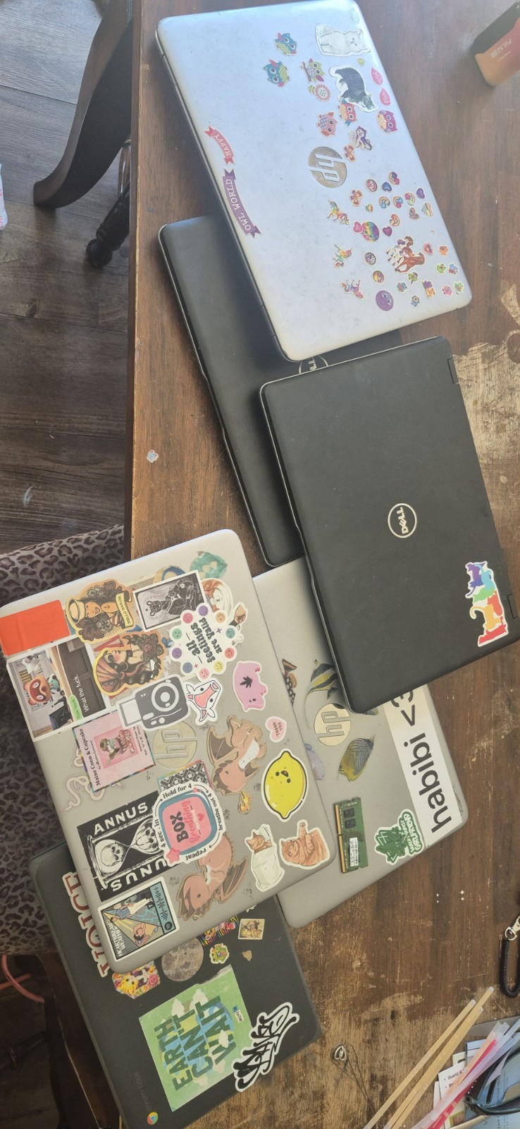 Six Semi-untested Laptops. Ram In All, No SSD Inside