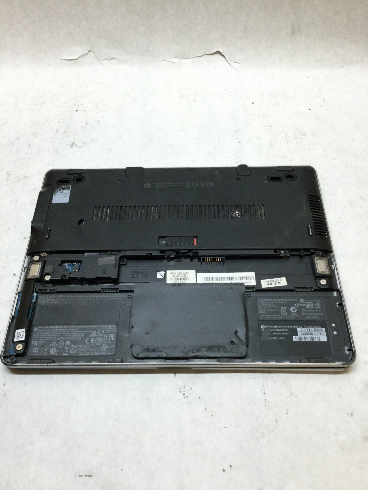 HP EliteBook Revolve 810 G2 Laptop Intel Core i5 4th Gen NO POWER For Parts -DW