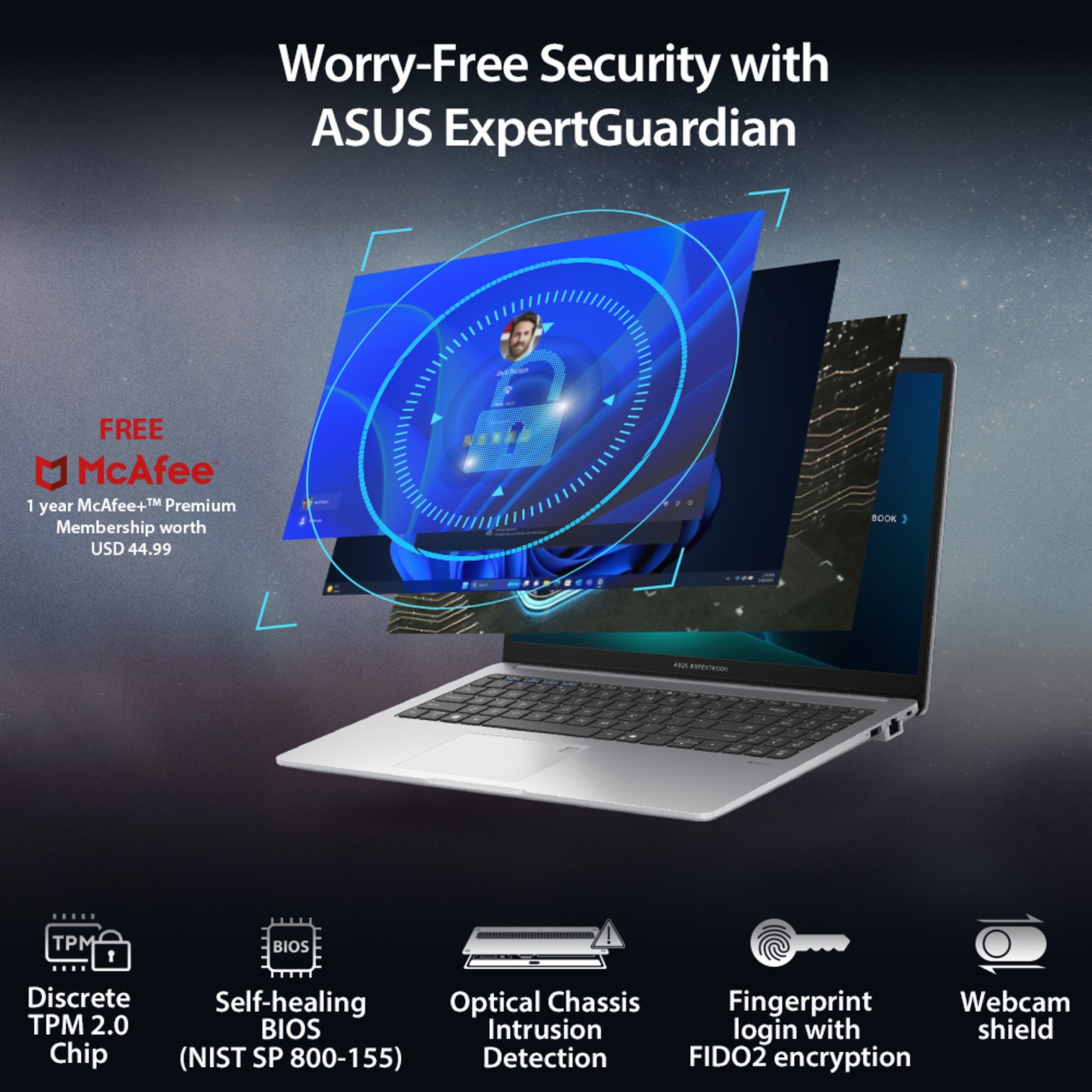 ASUS ExpertBook P1 (i3 14th Gen) with 1 Yr ADP Intel Core 3 14th Gen 100U