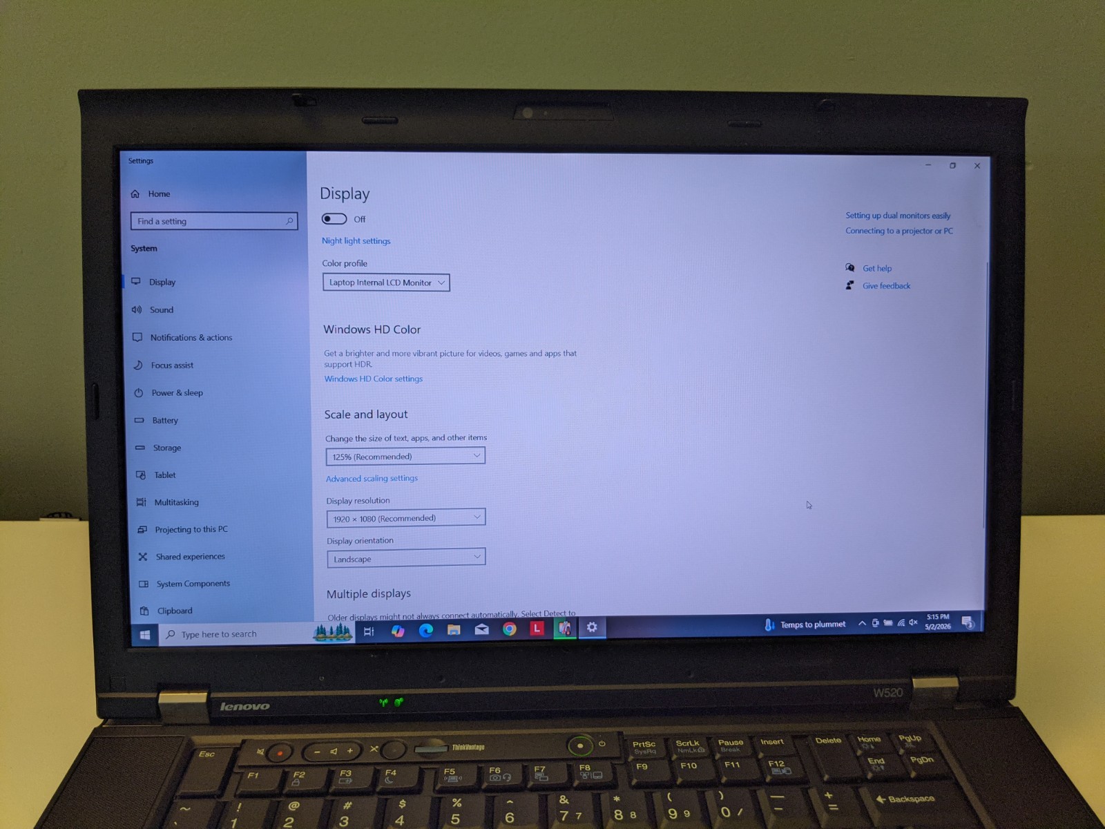 Lenovo ThinkPad W520 15.6” Laptop i7 Extreme 32GB RAM 500GB SSD Win 10 Pro