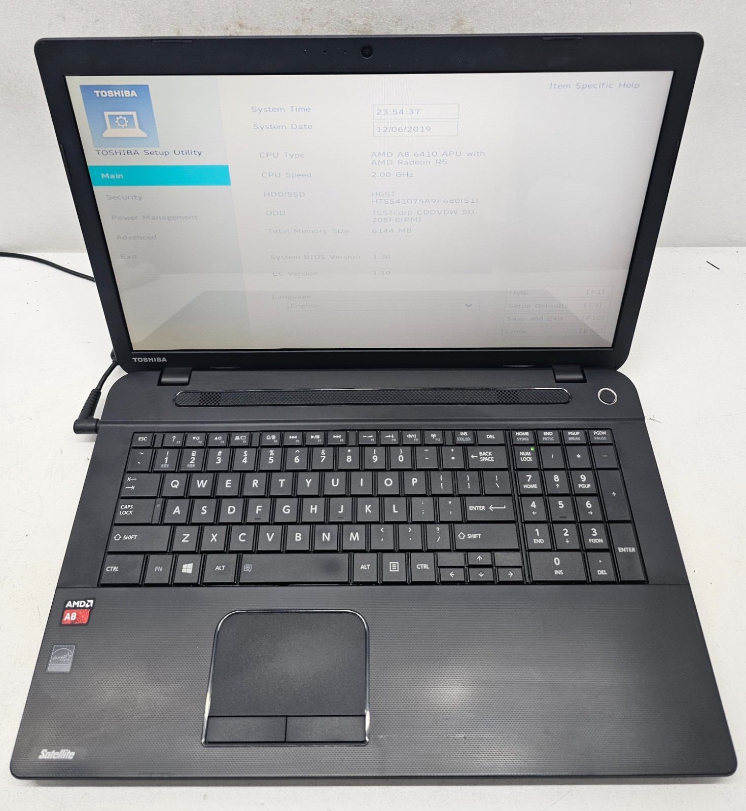 Toshiba Satellite C75D 17.3″ Laptop AMD A8-6410 6GB Ram 750GB HDD NO OS (FL)
