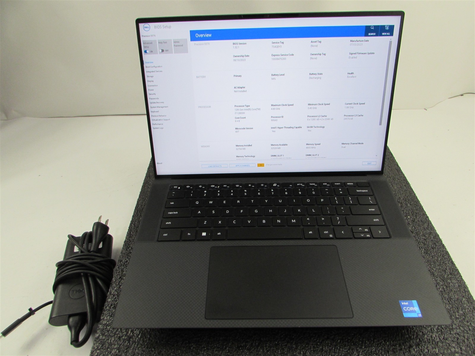 DELL PRECISION 5570 CORE I7-12800H 1TB SSD 32GB RAM NVIDIA RTX A1000 WIN 11 PRO
