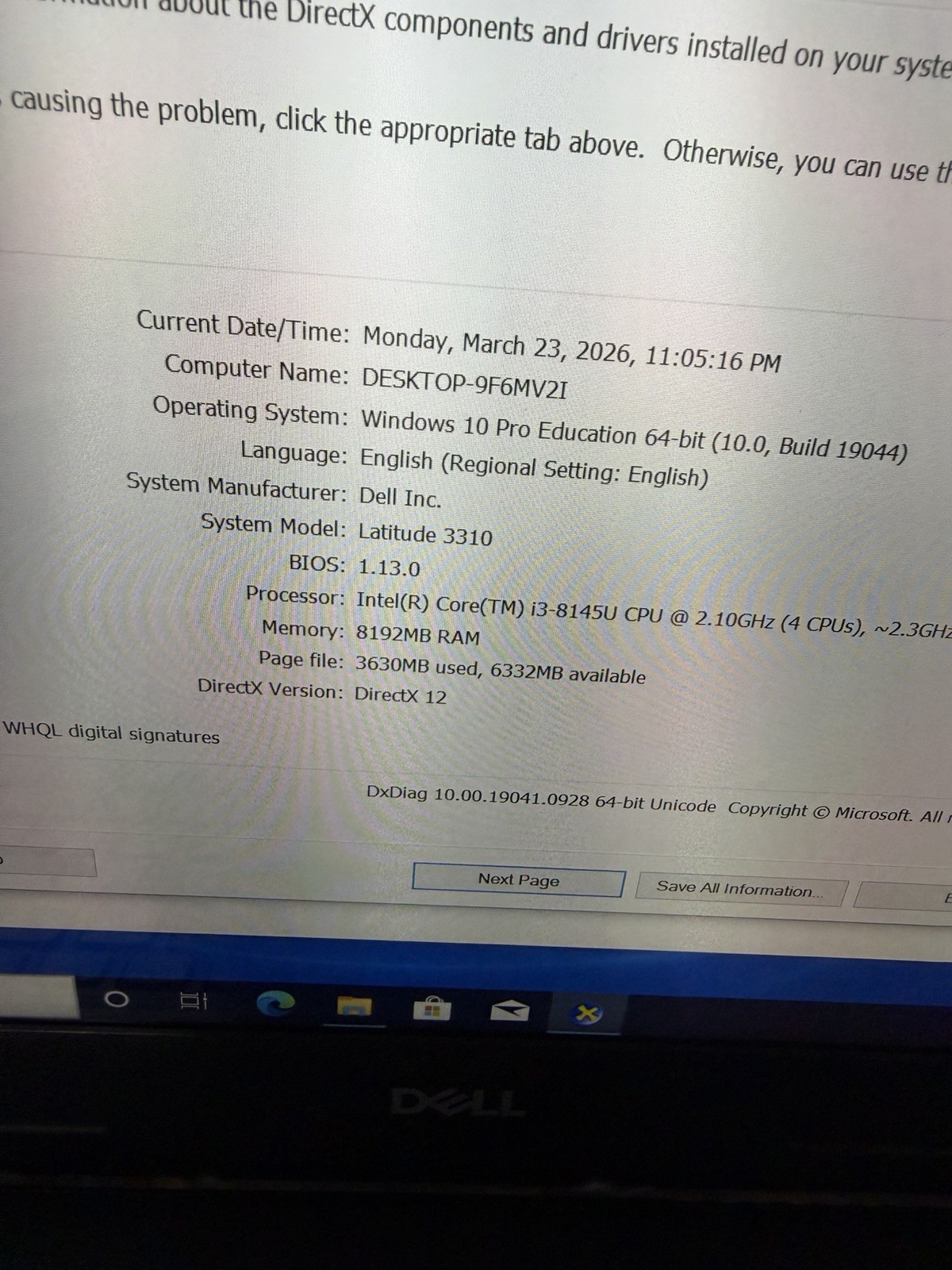 Dell Latitude 3310 i3-8145U 8GB 128GB 13.3T W10P G3VJ1 Brand New touch screen