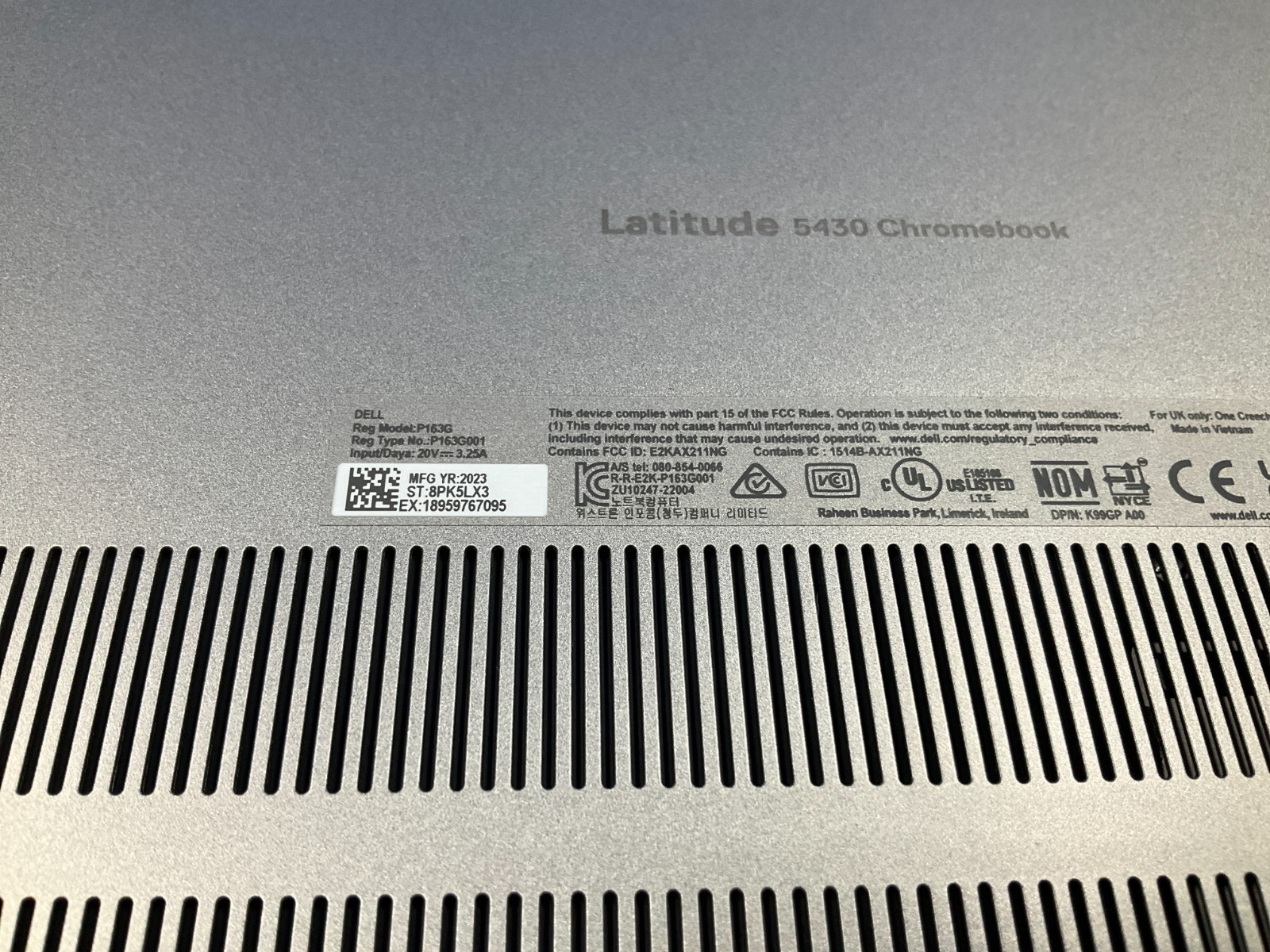 Dell Latitude 5430 Chromebook i5-1235U 8GB 256GB BT5 WiFi6 14F 5GVY7 ✅❤️️✅❤️️