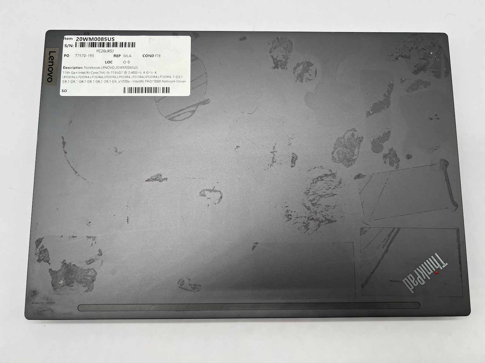 Lenovo ThinkPad T14s Gen 2i, i5-1135G7, @ 2.40GHz, 8GB RAM-No HDD/OS/Adapter