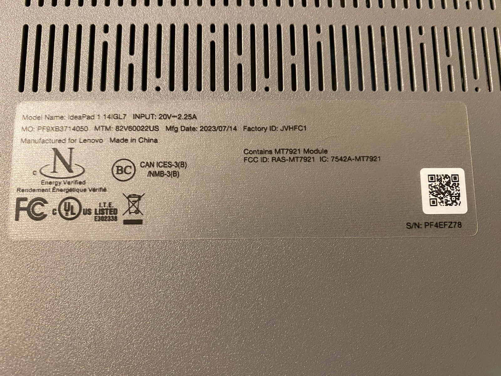 Lenovo IdeaPad 1 14IGL7 14″ Celeron N4020 4GB RAM 64GB eMMC