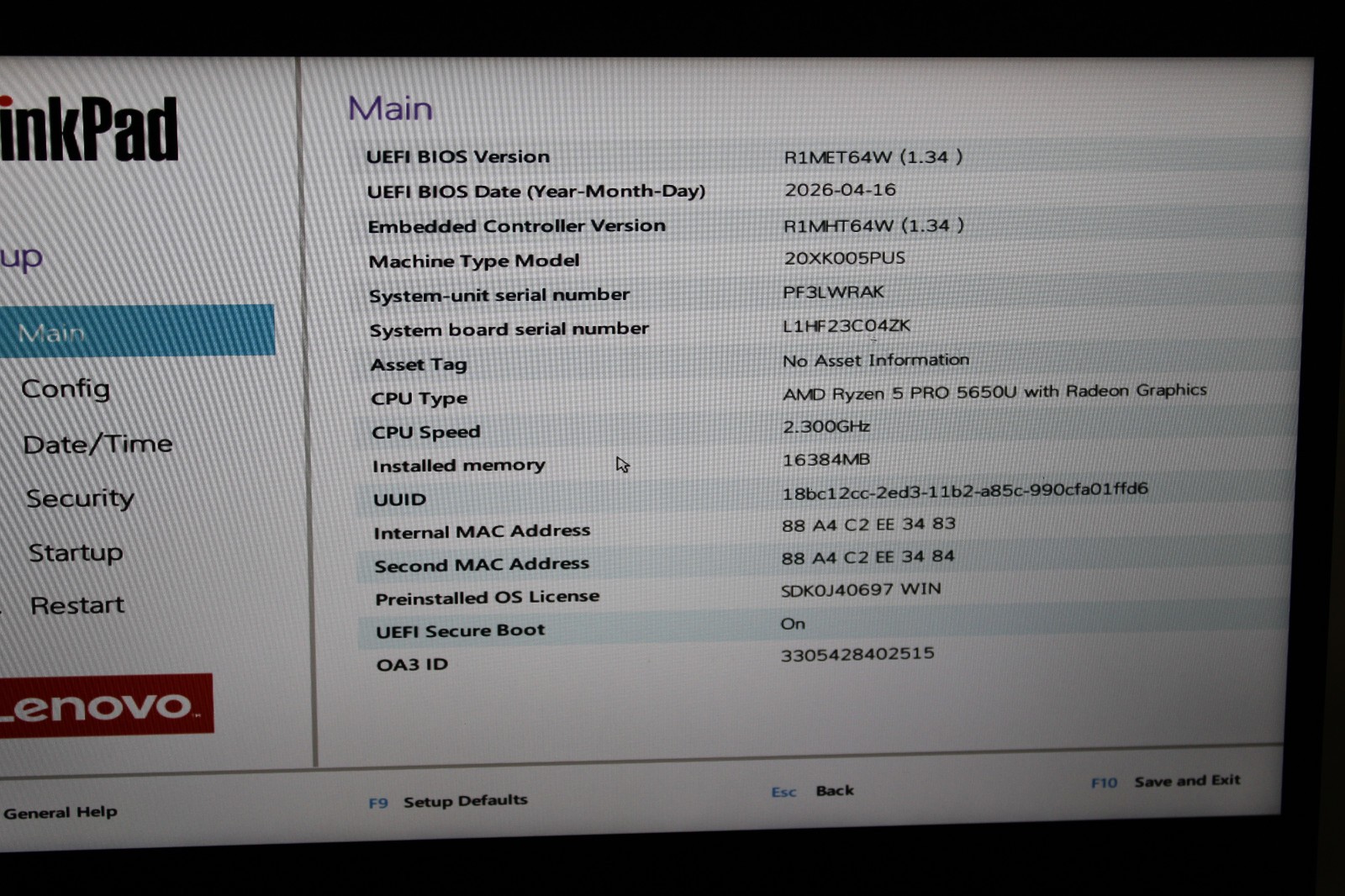 Lenovo ThinkPad T14 Gen 2 _ Ryzen 5-5650U @ 2.3 _ 16GB RAM _ 512GB SSD _ W11P