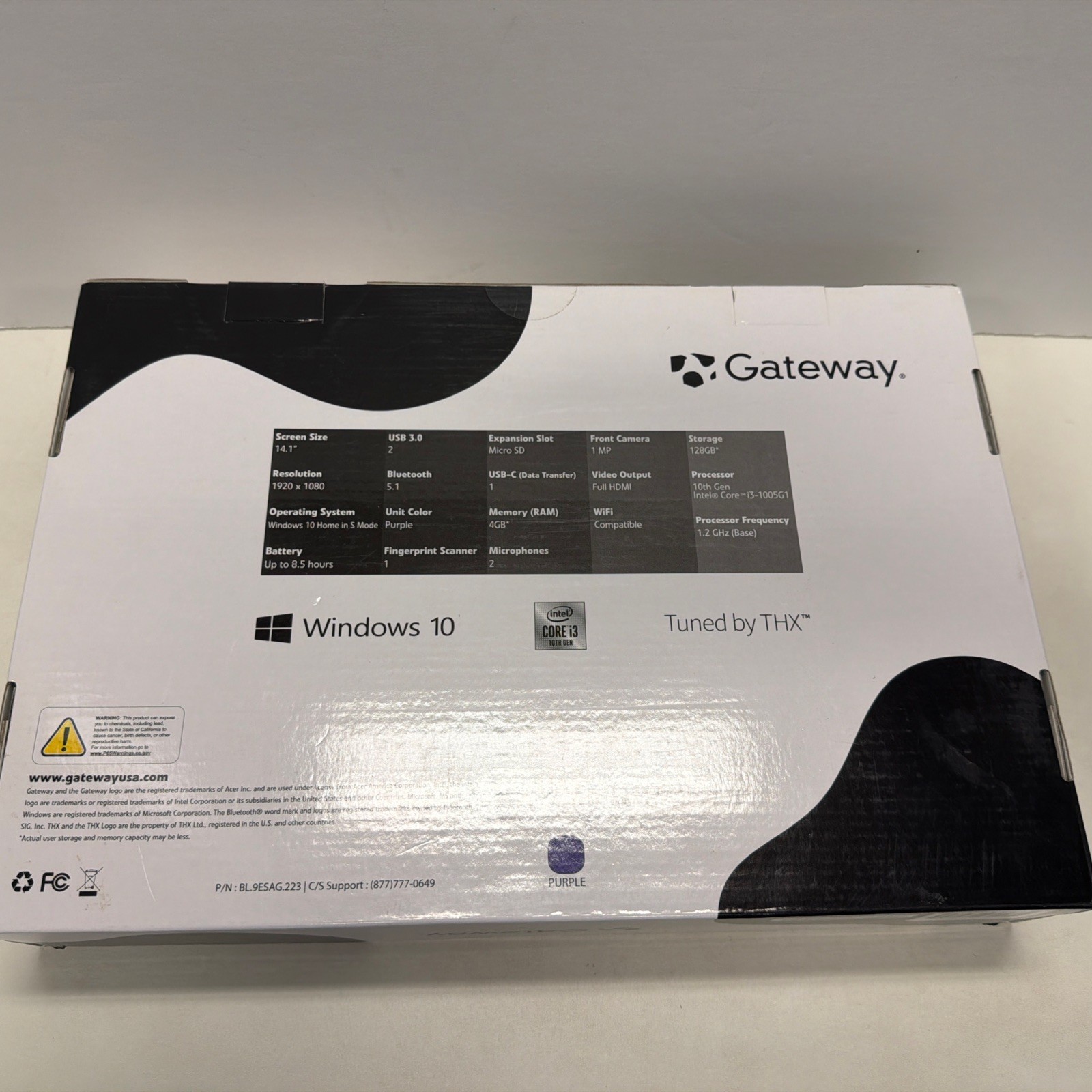 Gateway 14.1″ FHD i3-1005G1 4GB RAM 128GB SSD Win10 Home BNIB