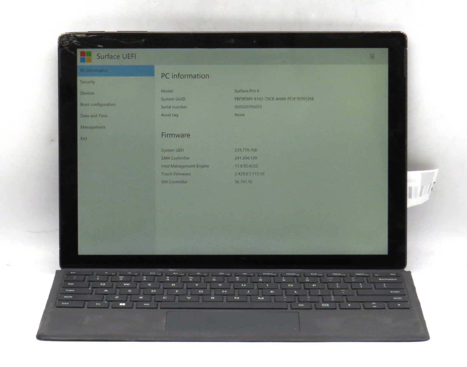 Microsoft Surface Pro 6 | i5-8250U | 8GB RAM/256GB | No OS