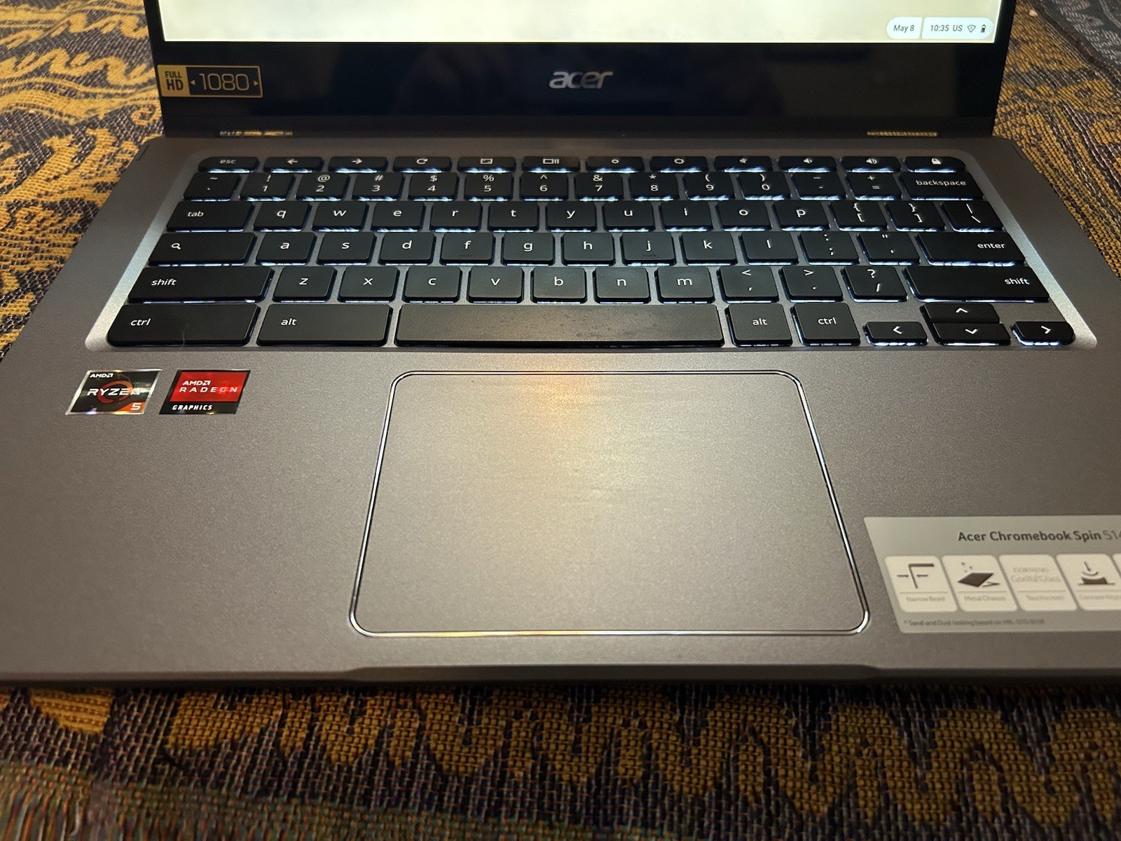 Acer Chromebook Spin 514 14″ AMD Ryzen 5 3500C 8GB RAM 128GB eMMC