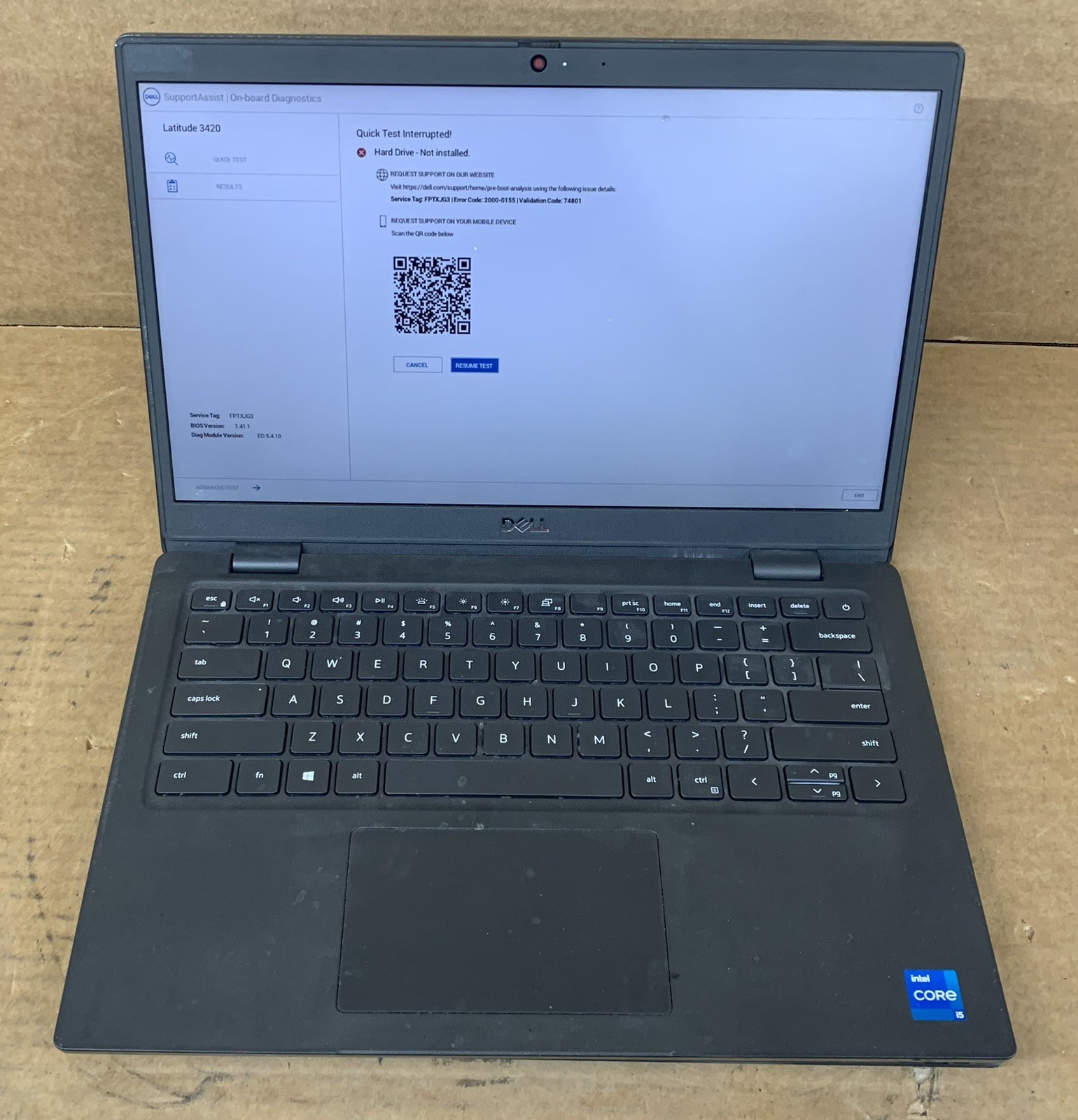 Dell Latitude 3420 Intel Core i5-1135G7 NO RAM NO SSD NO OS *FOR PARTS/REPAIR*