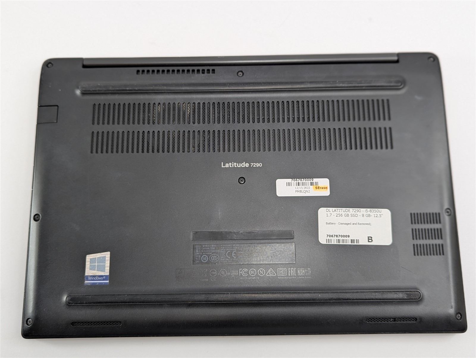 Dell Latitude 7290 2017 12.5” i5-8350U 1.7GHz 8GB RAM 256GB SSD HD