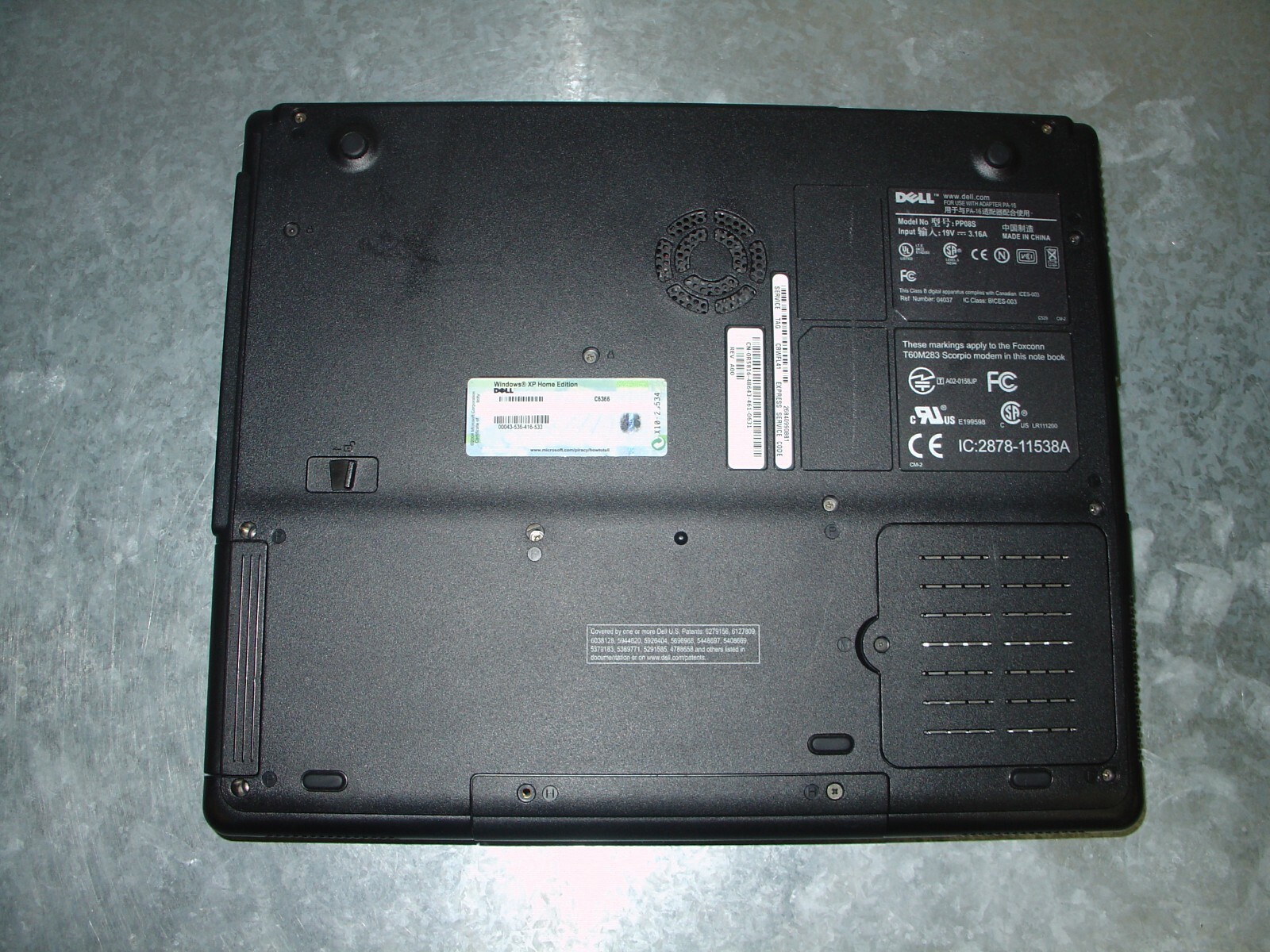 Dell Inspiron 1000 256MB RAM Pentium 4 2.2 GHz NO HDD/Power Supply. XP EraLaptop