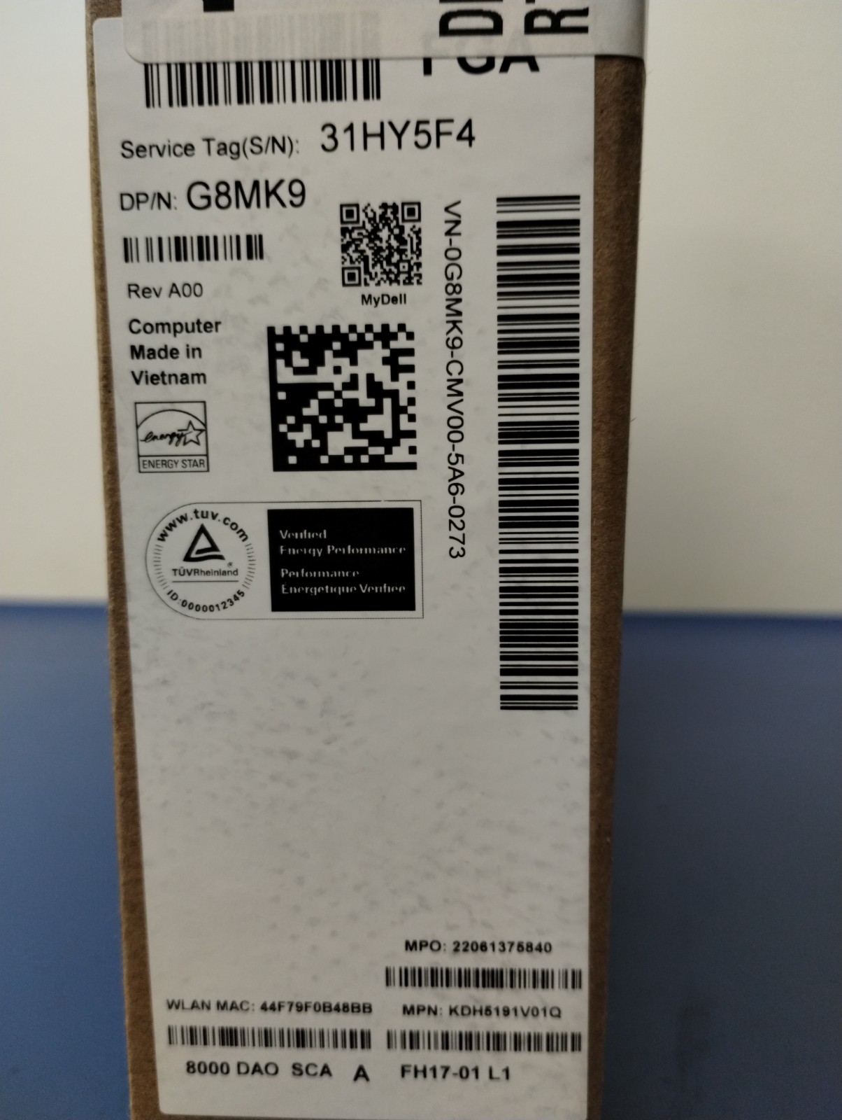 DELL 15 DC15255 G8MK9, AMD Ryzen 7 7730U, 16 GB RAM, 512 GB NVMe SSD