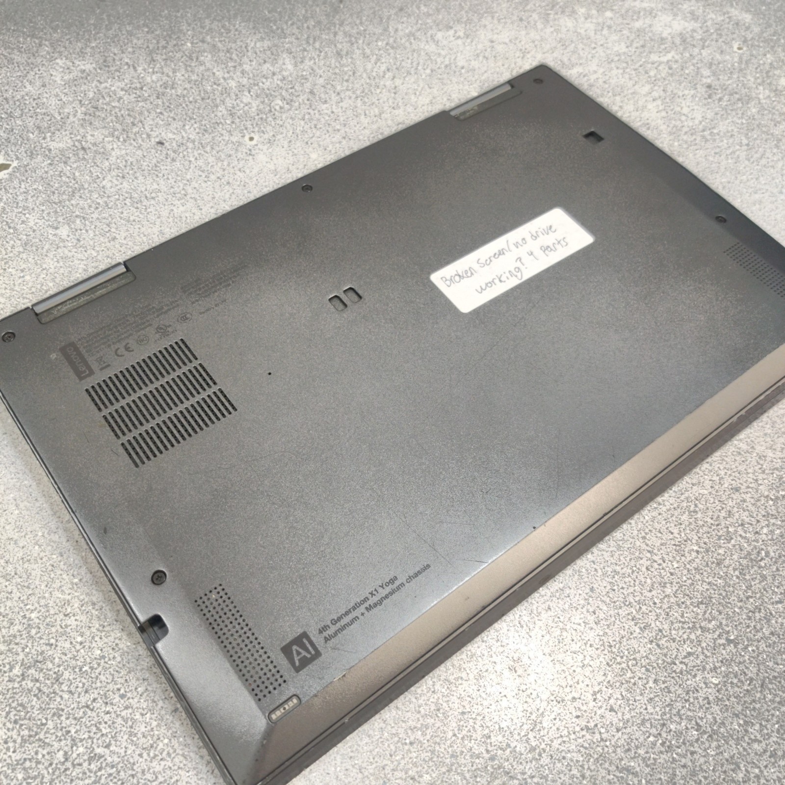 Lenovo ThinkPad X1 Yoga 4th gen Intel i7 10th Gen – FOR PARTS BAD SCREEN *READ