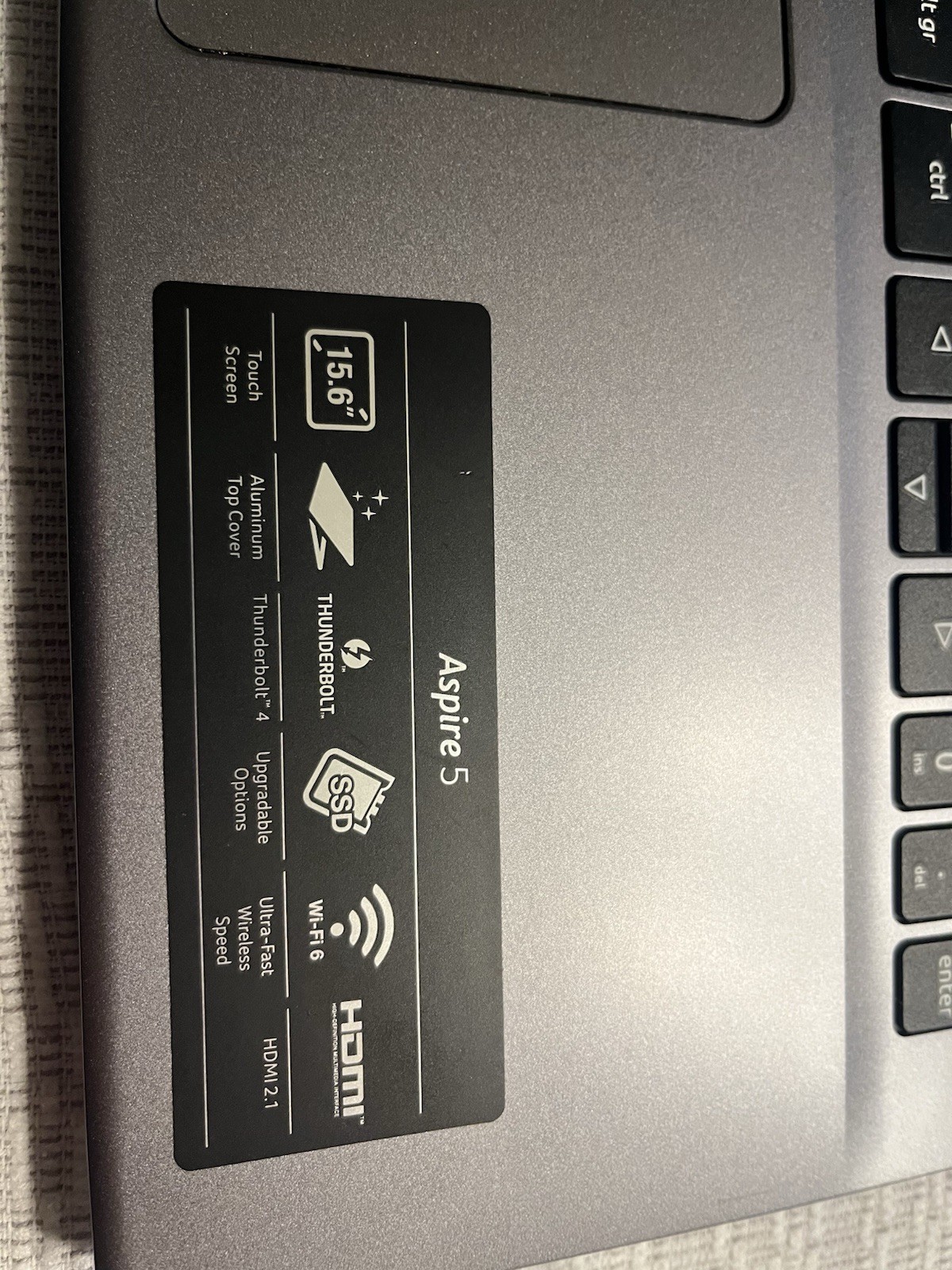 Acer Aspire5 Touchscreen Laptop 15.6-inch Intel Core I3 8GB RAM