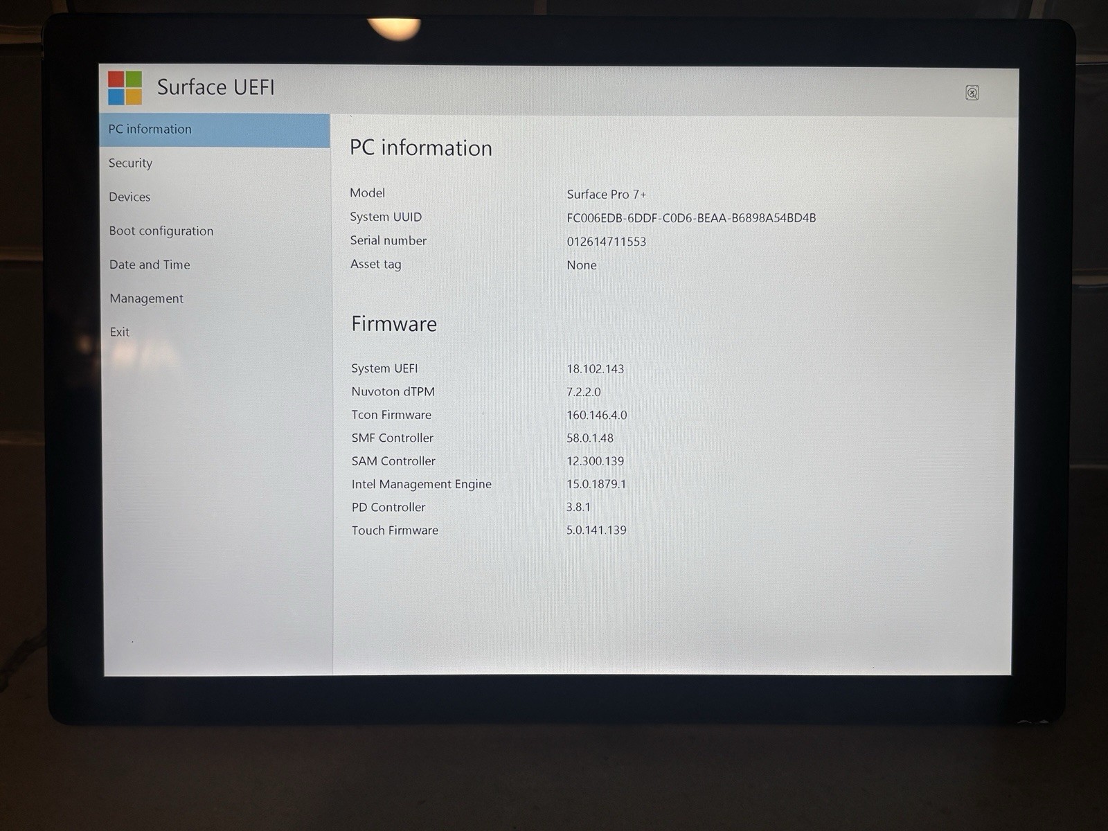 Microsoft Surface Pro 7+, Intel i5 ~ 8GB 256GB SSD ~ M1960 ~ NO OS