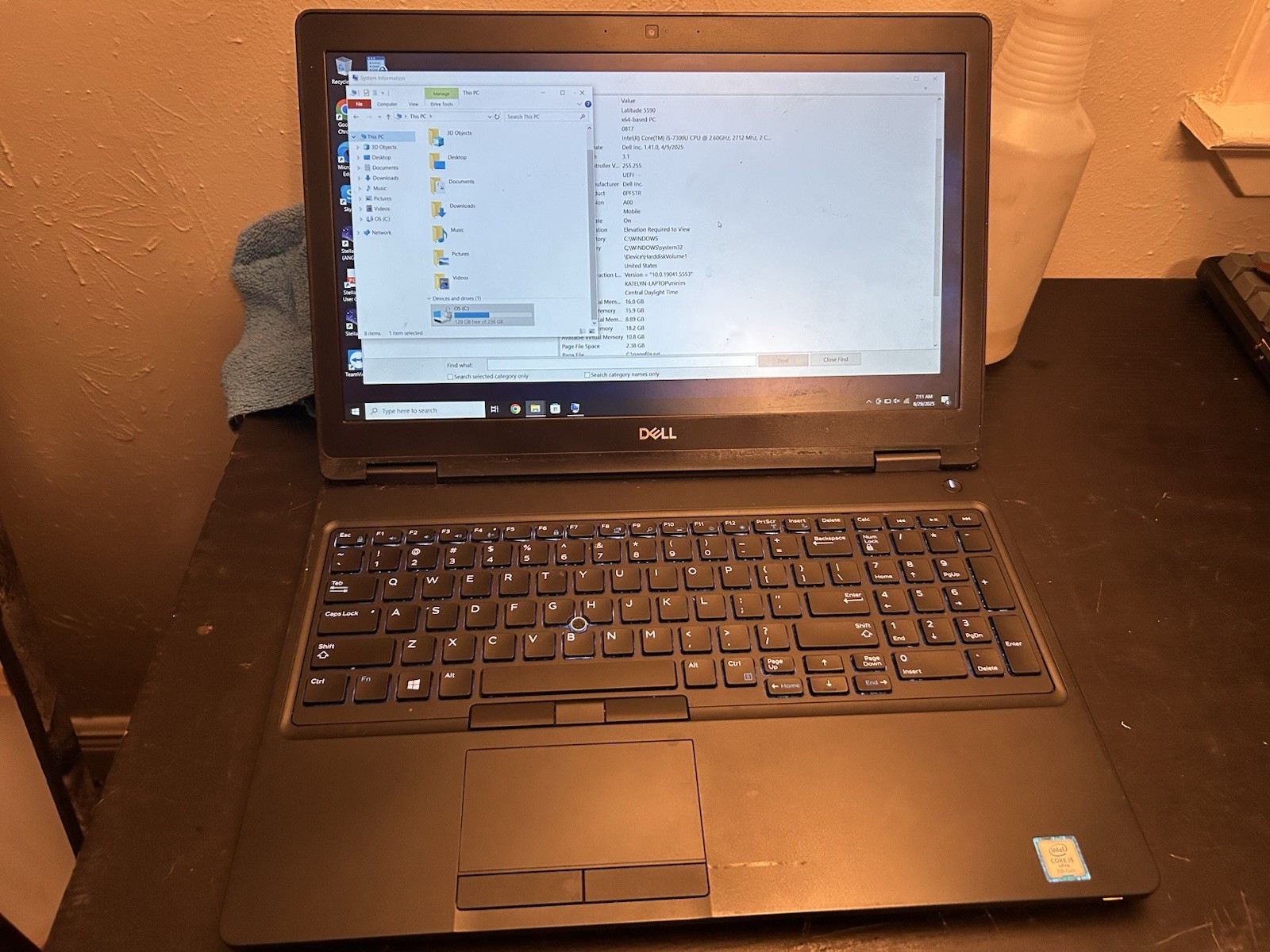 Dell Latitude 5590 i5-7300u 16GB RAM 256GB SSD