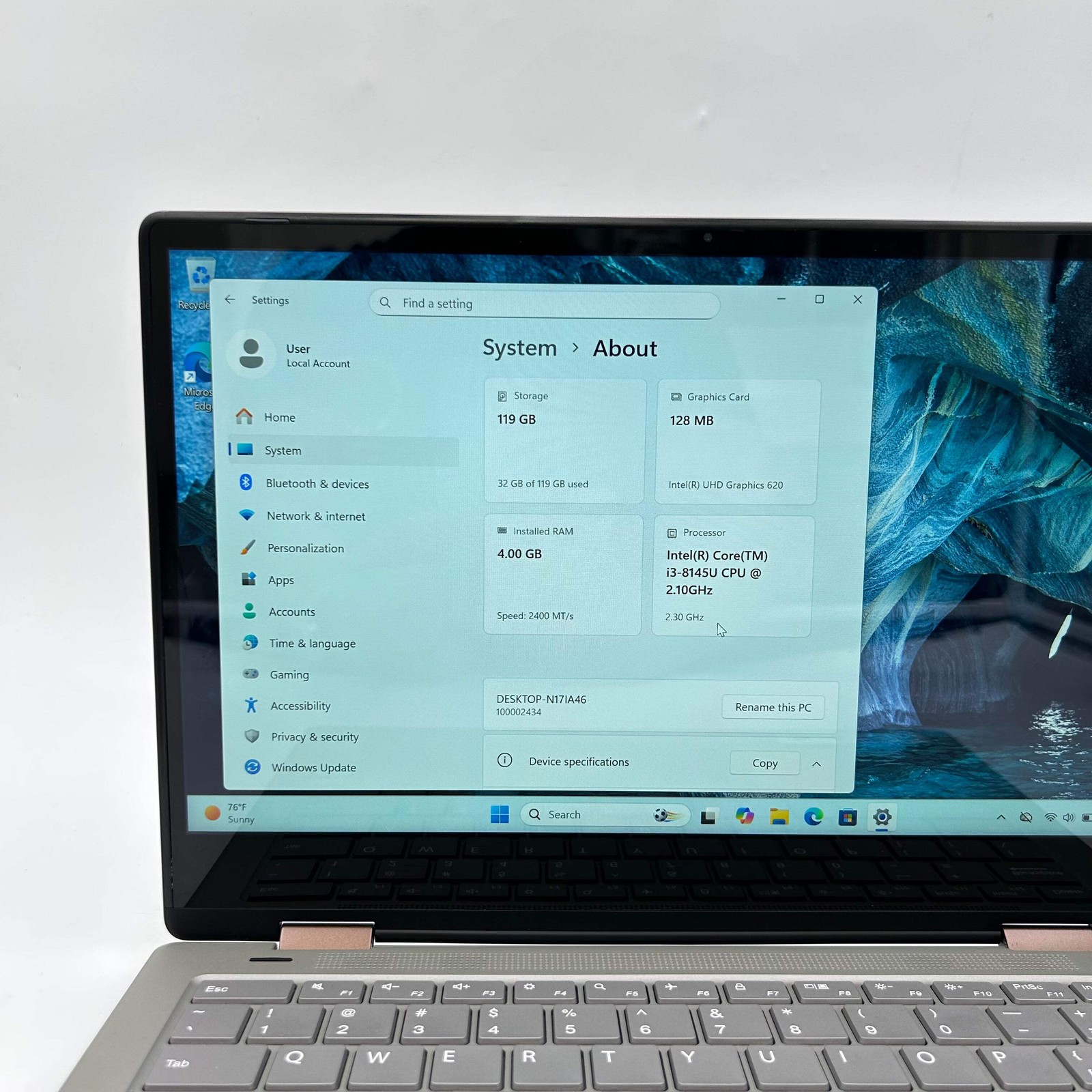 Onn Laptop 100002434 13.3″ i3-8145U 2.1GHz 4GB RAM 128GB SSD