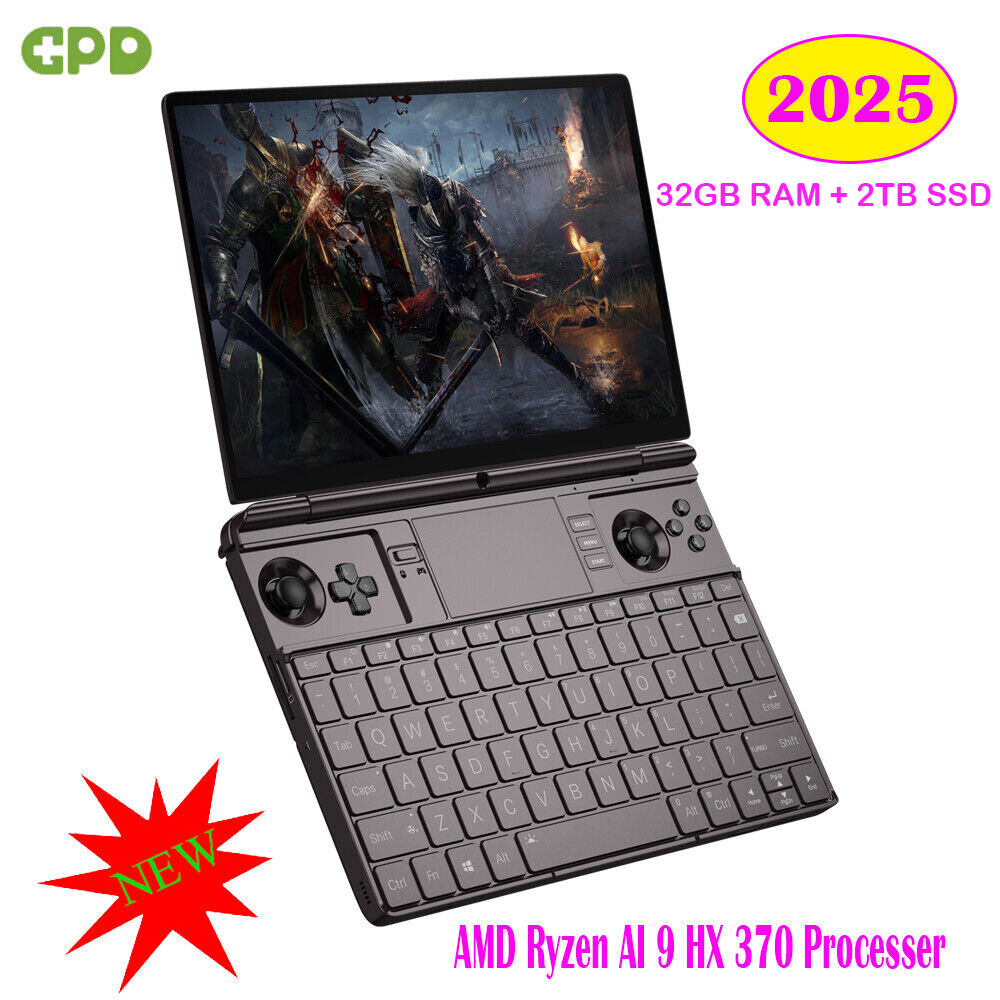 GPD WIN Max 2(2025) 10.1″ AMD Ryzen AI 9 HX 370 Handheld Gaming PC 32GB+2TB
