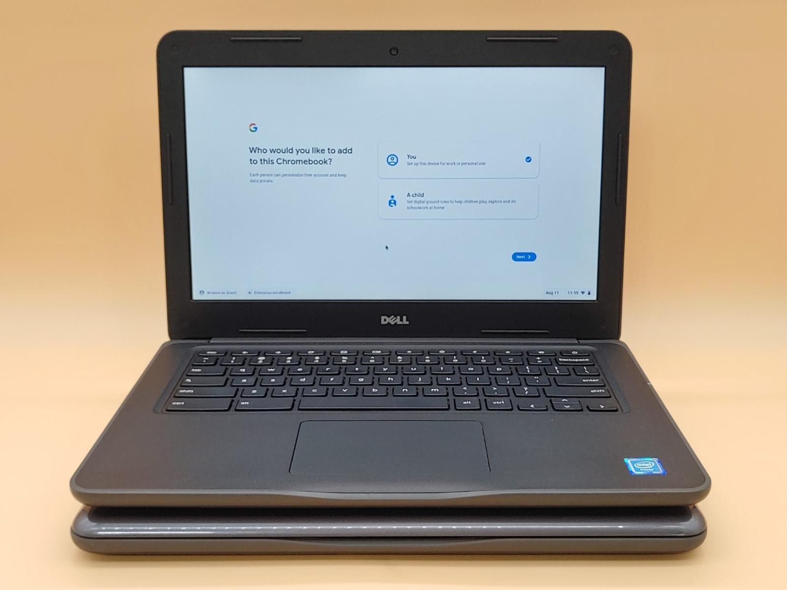 LOT of (2) Dell Chromebook 13 3380 Celeron 3855U✔4GB✔16GB eMMC✔ChromeOS✔*NO A/C*
