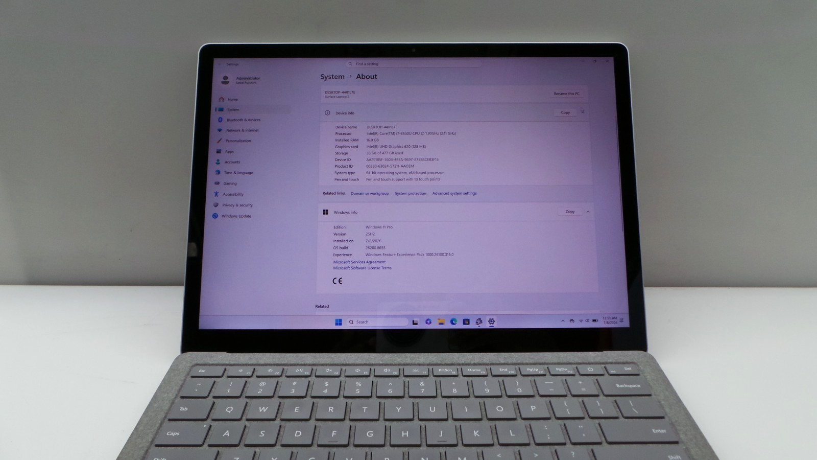 Microsoft Surface Laptop 2 | 13.5″ Touch | i7-8650U 16GB RAM 512GB SSD **READ**