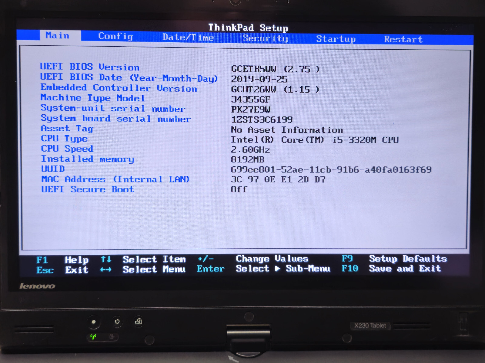 Lenovo ThinkPad X230 Tablet 12.5″ i5-3320M + 8GB + 120GB Windows 7 Pro *READ*