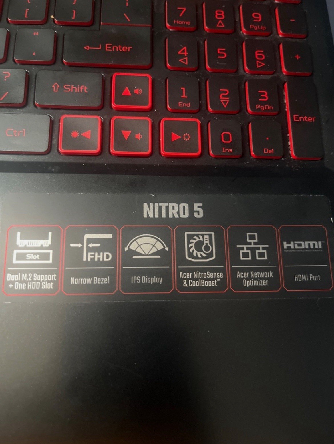 Acer Nitro 5 Gaming Laptop Intel Core i5 9th Gen NVIDIA GTX IPS Display HDMI