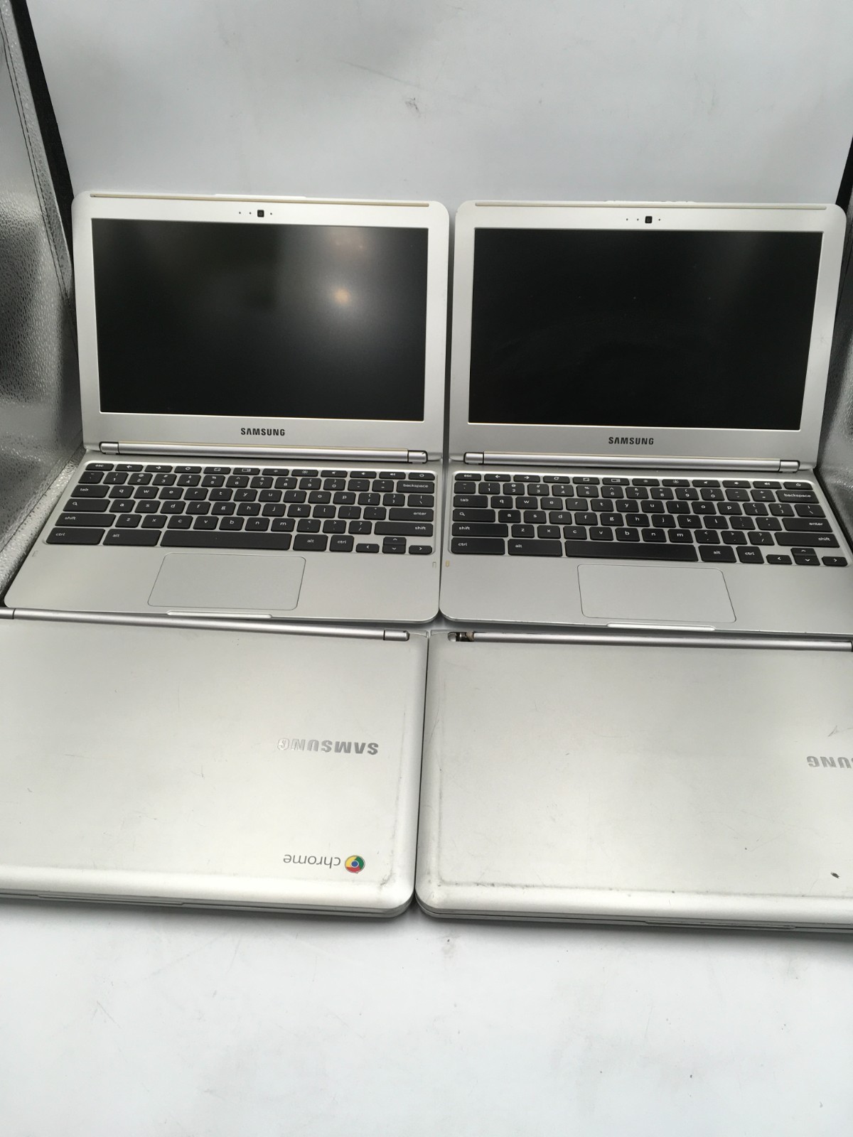 LOT OF 4 Samsung Chromebook Dual-Core 2GB 16GB XE303C12 TESTED WORKING RS