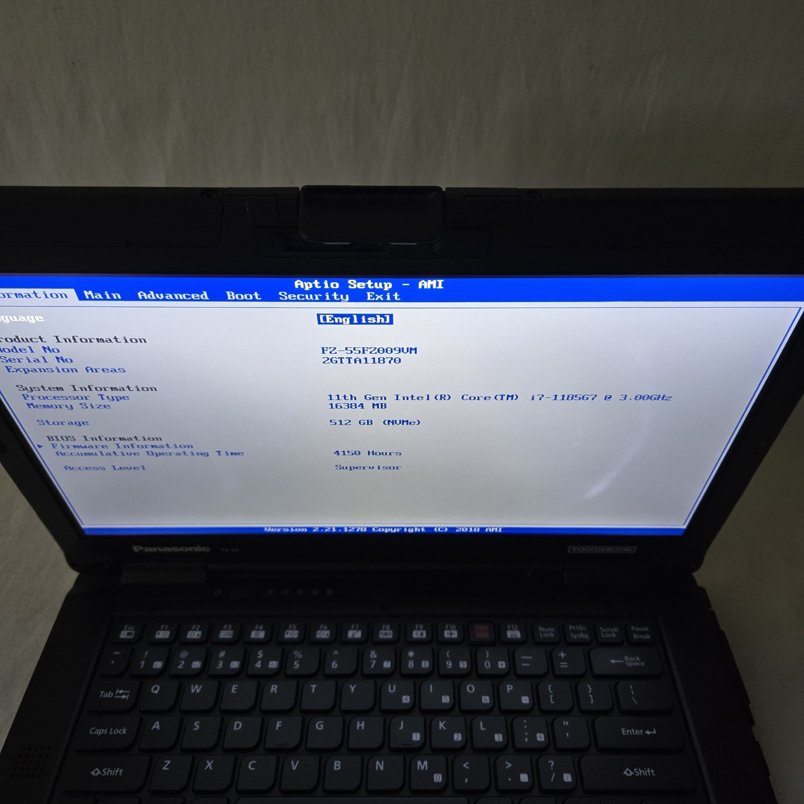 Panasonic Toughbook FZ-55 MK2 i7-1185G7 512GB SSD 16GB Ram | GPS & 4G | Grade B