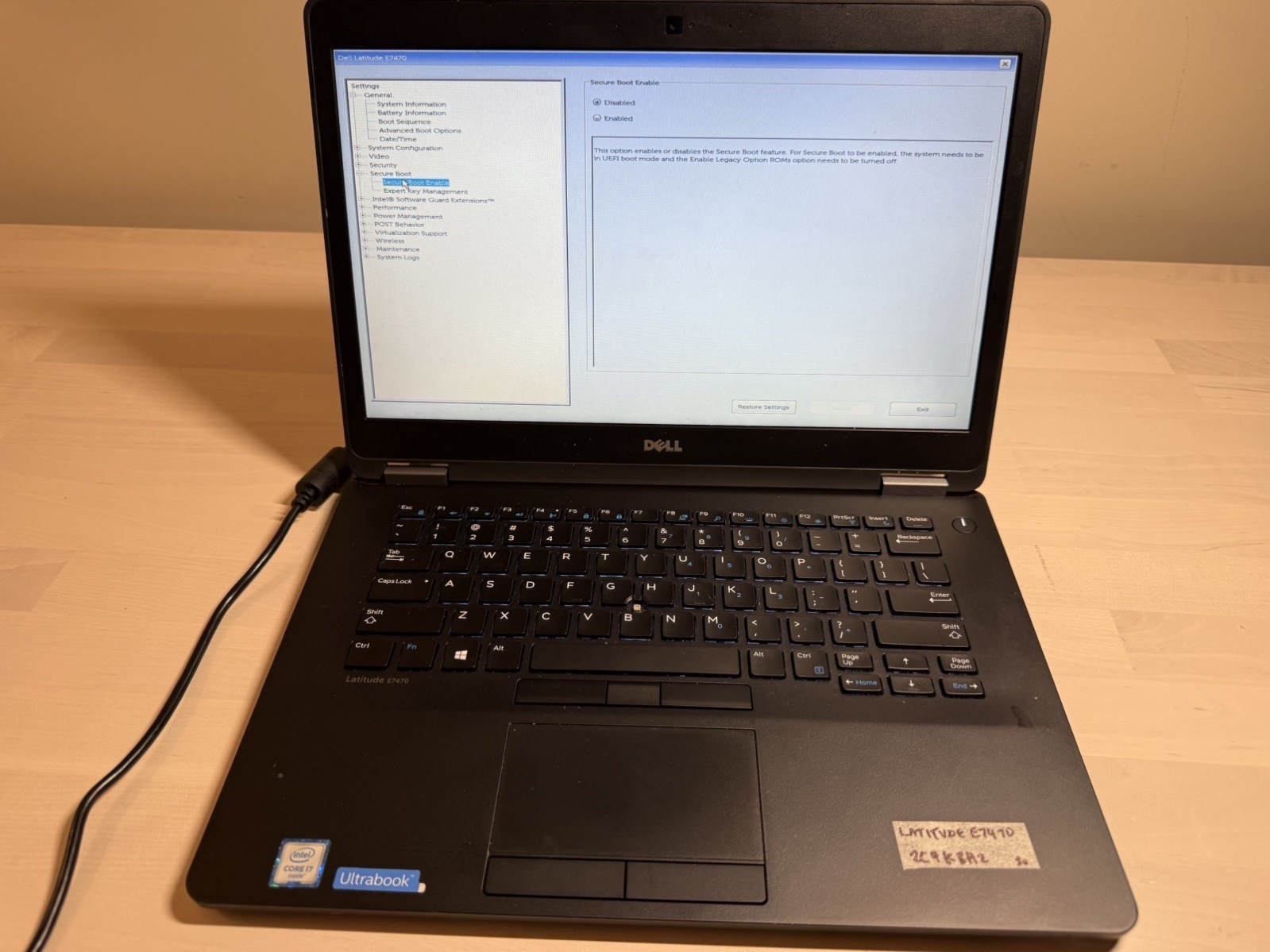 Dell Latitude E7470 Laptop Intel Core i7 6th Gen No HD/OS/AC Adapter