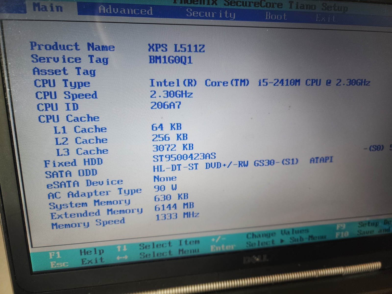 Dell XPS 15z L511Z 15.6″ Laptop Intel Core i5-2410m@2.30ghz, 6Gb Ram, 500GB HD