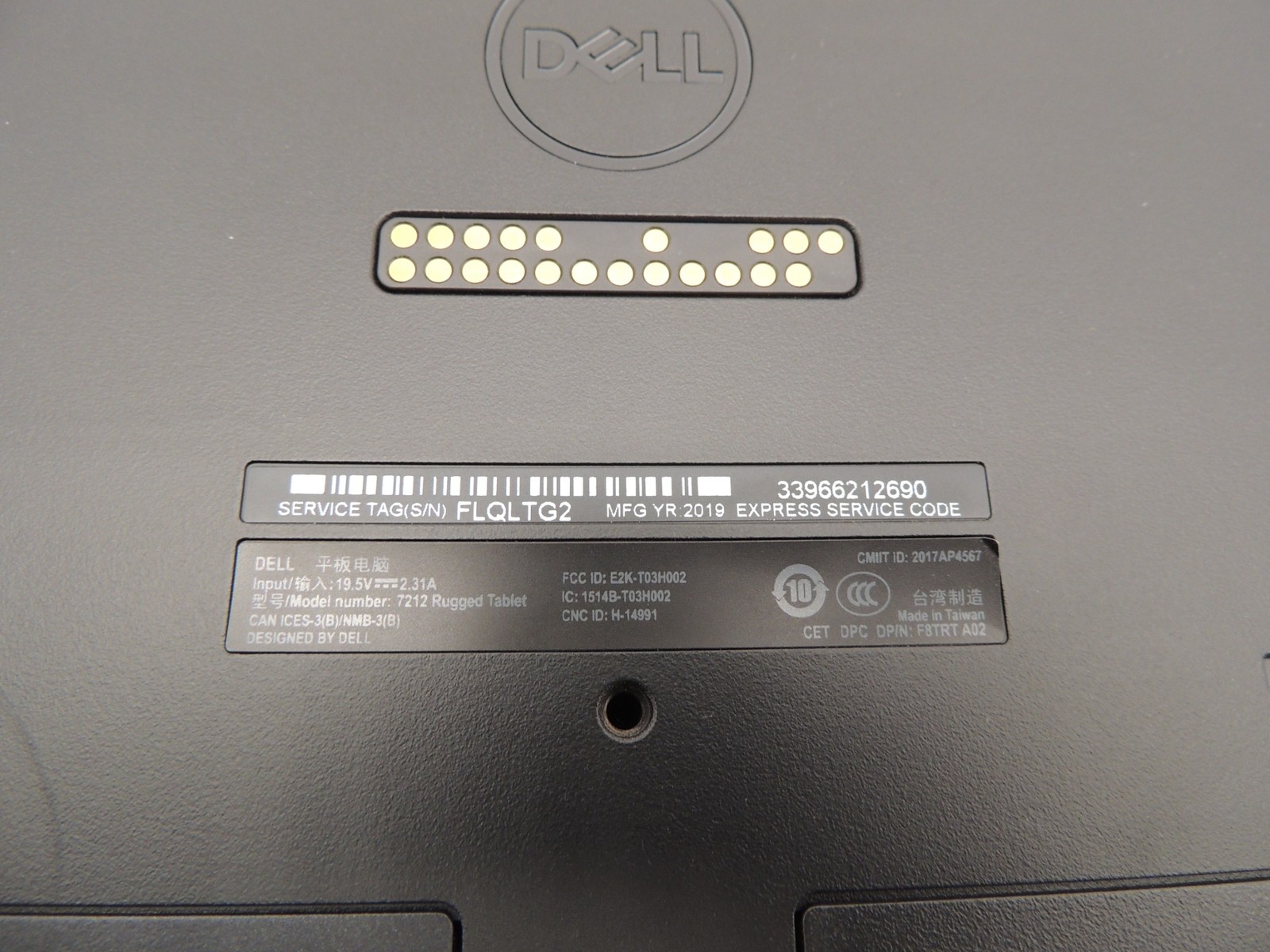 Dell Latitude 7212 Rugged Extreme Tablet i3 7100U 8GB 256GB Windows 10 Works