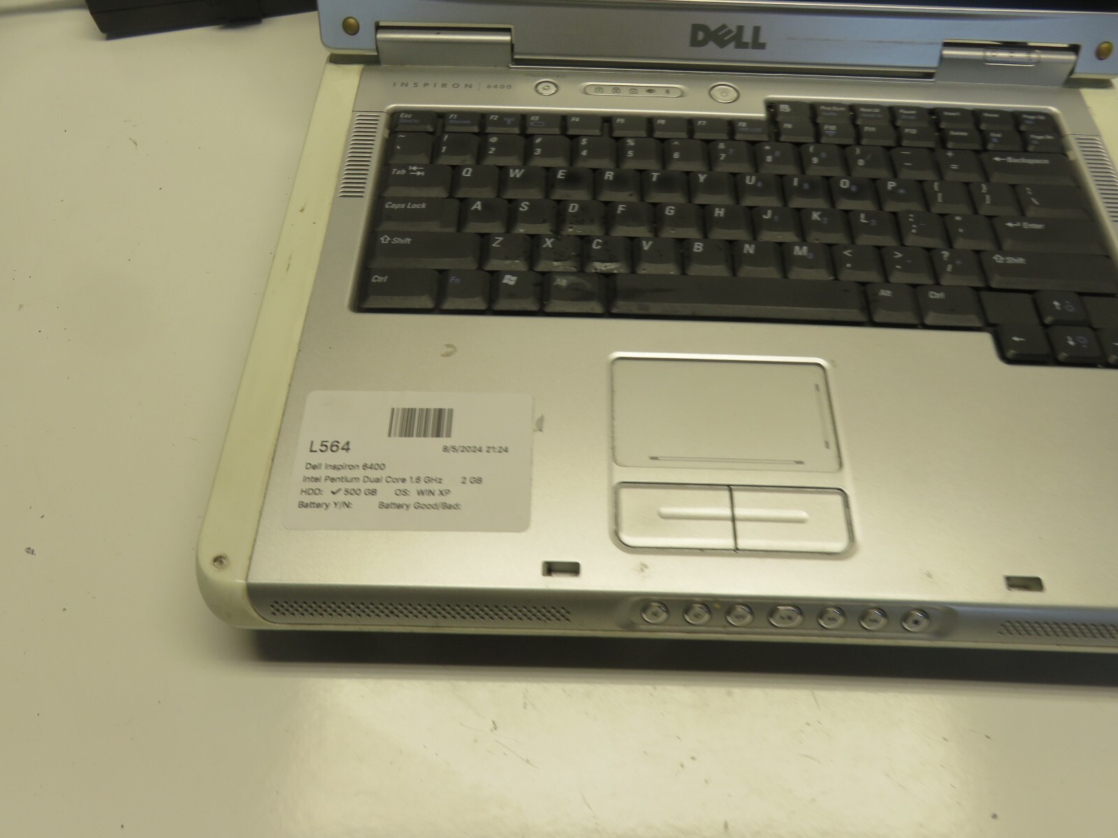 Dell Inspiron 6400 Laptop Intel Core Duo 2GB Ram 500GB HDD Windows XP No Battery
