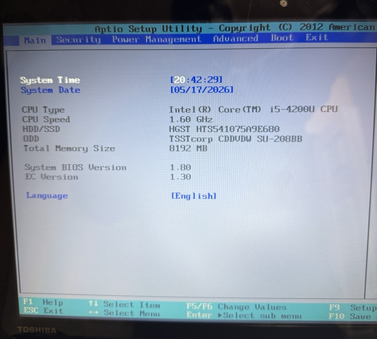 TOSHIBA SATELLITE P55T A5202 1 TB HDD – INTEL core I5 – 8GB RAM window 11 pro