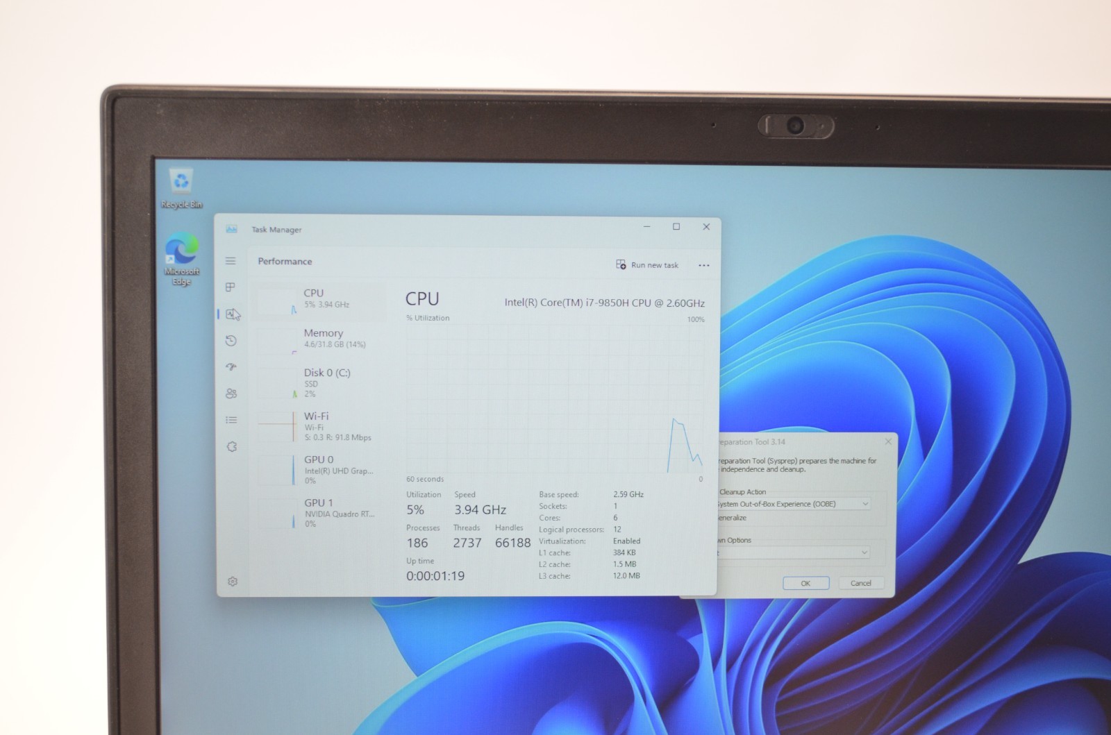 Dell Precision 7740 Laptop Intel i7-9850H 512GB NVME 32GB RAM RTX 3000 WIN11PRO